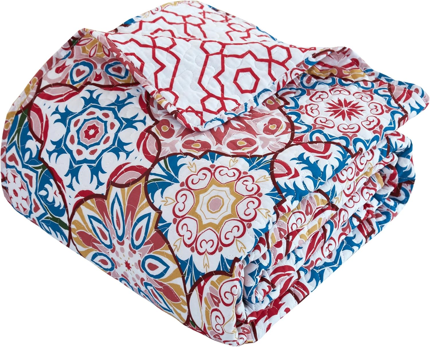 Chic Home Bristol – Juego de funda reversible de 4 piezas, edredón tamaño Queen, color rosa