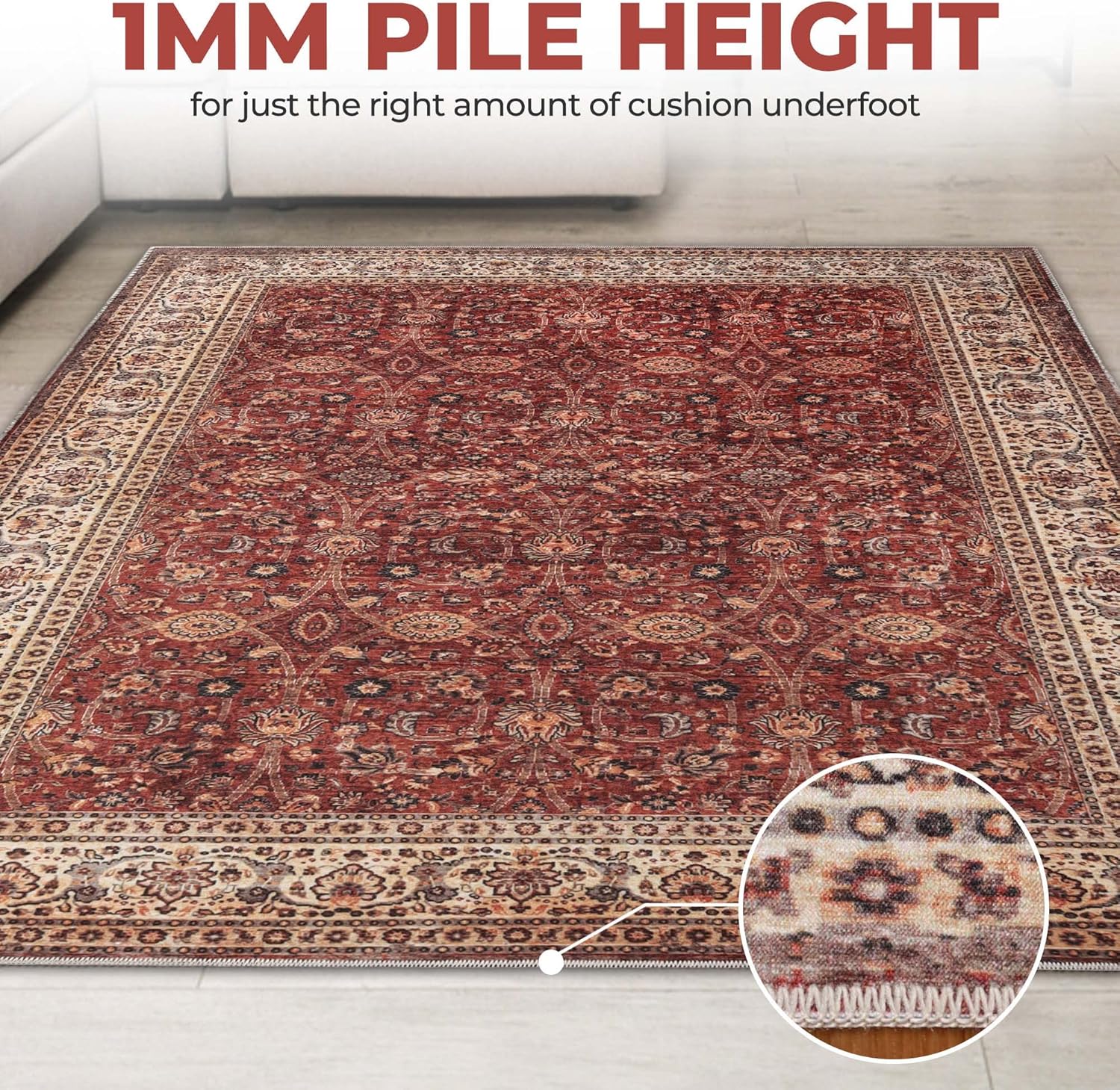 SUPERIOR Alfombra de área grande para interiores, parte trasera antideslizante para niños o mascotas, entrada, cocina, dormitorio, saladormitorio,