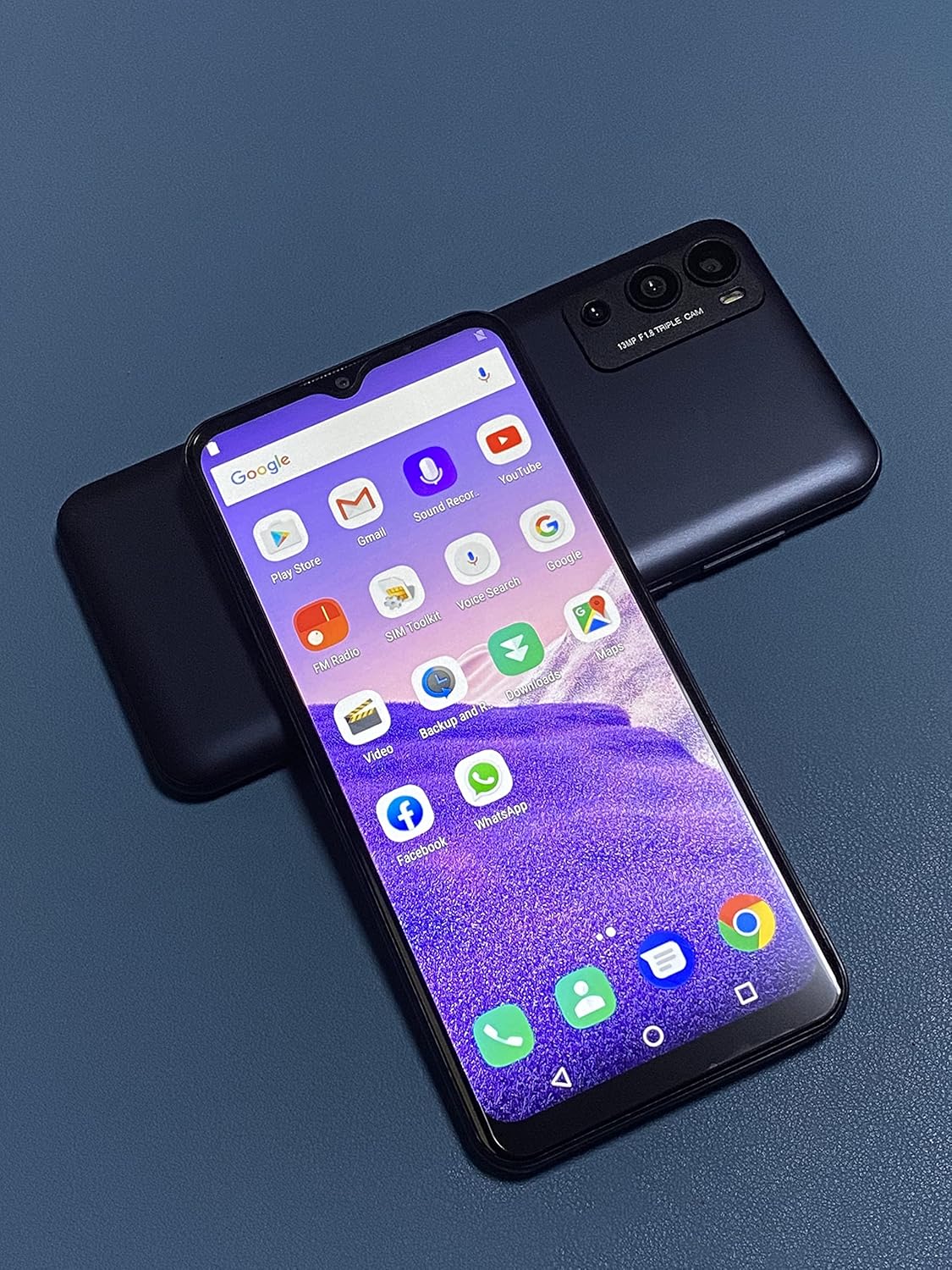 Pantalla de 6.52 pulgadas, Reno5Pro +, teléfono inteligente Android, tarjeta SIM dual, 1G RAM 16G ROM, solo compatible con banda de frecuencia de