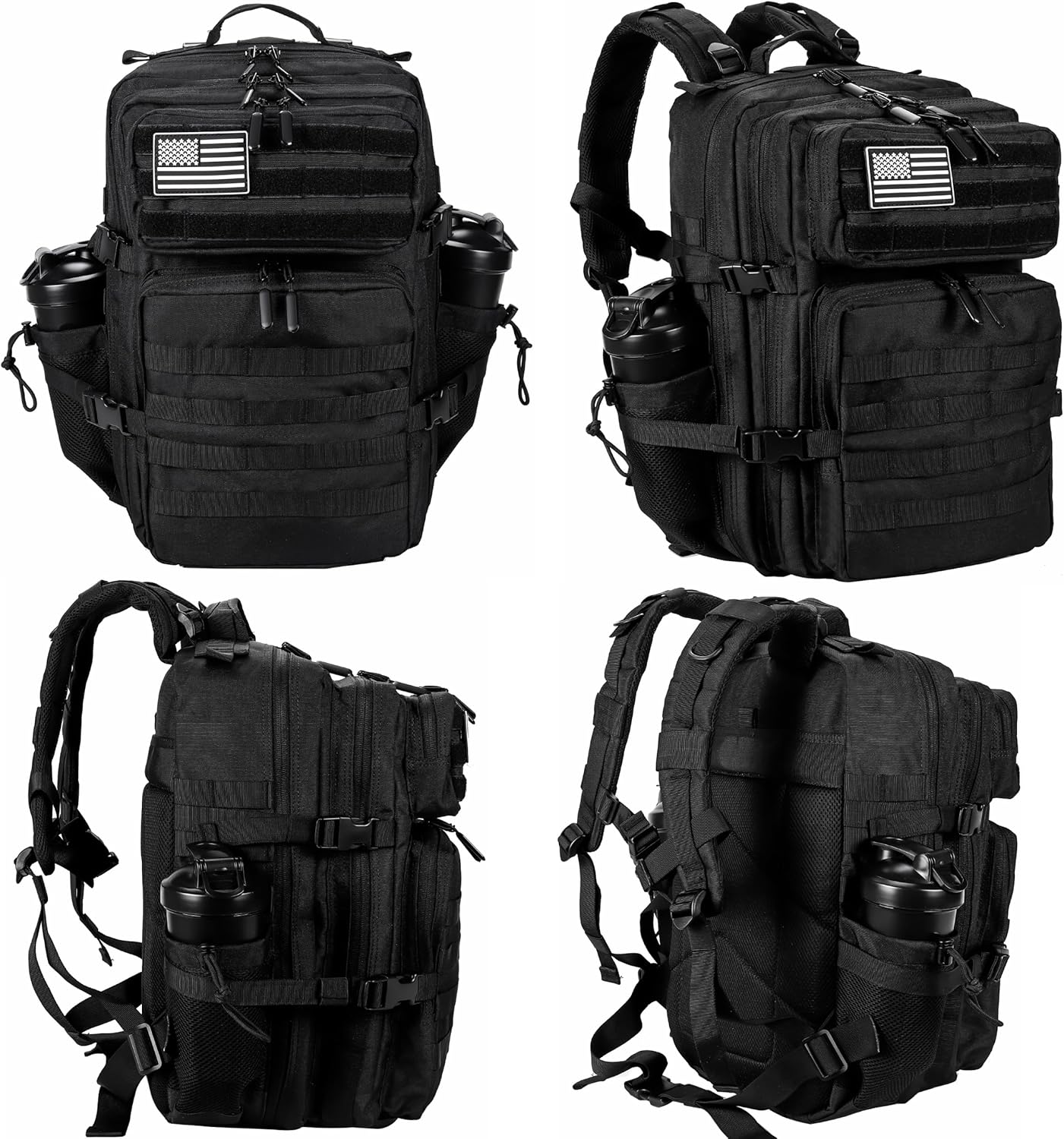 LHI Mochila táctica militar para hombres y mujeres, 45L, 3 días, paquete de asalto, mochila grande con sistema Molle