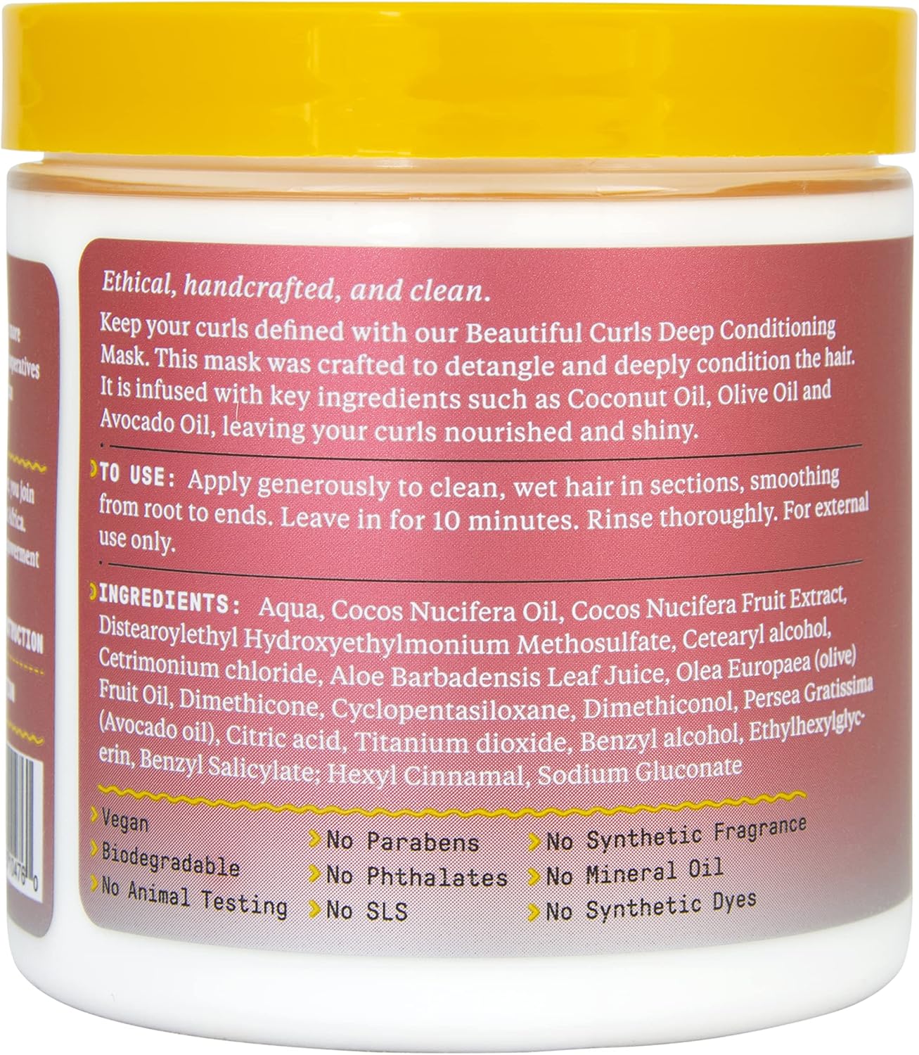 Alaffia Cuidado del cabello, hermosos rizos profundos acondicionadores, productos para el cabello grueso y rizado, vitaminas nutritivas, aceite de