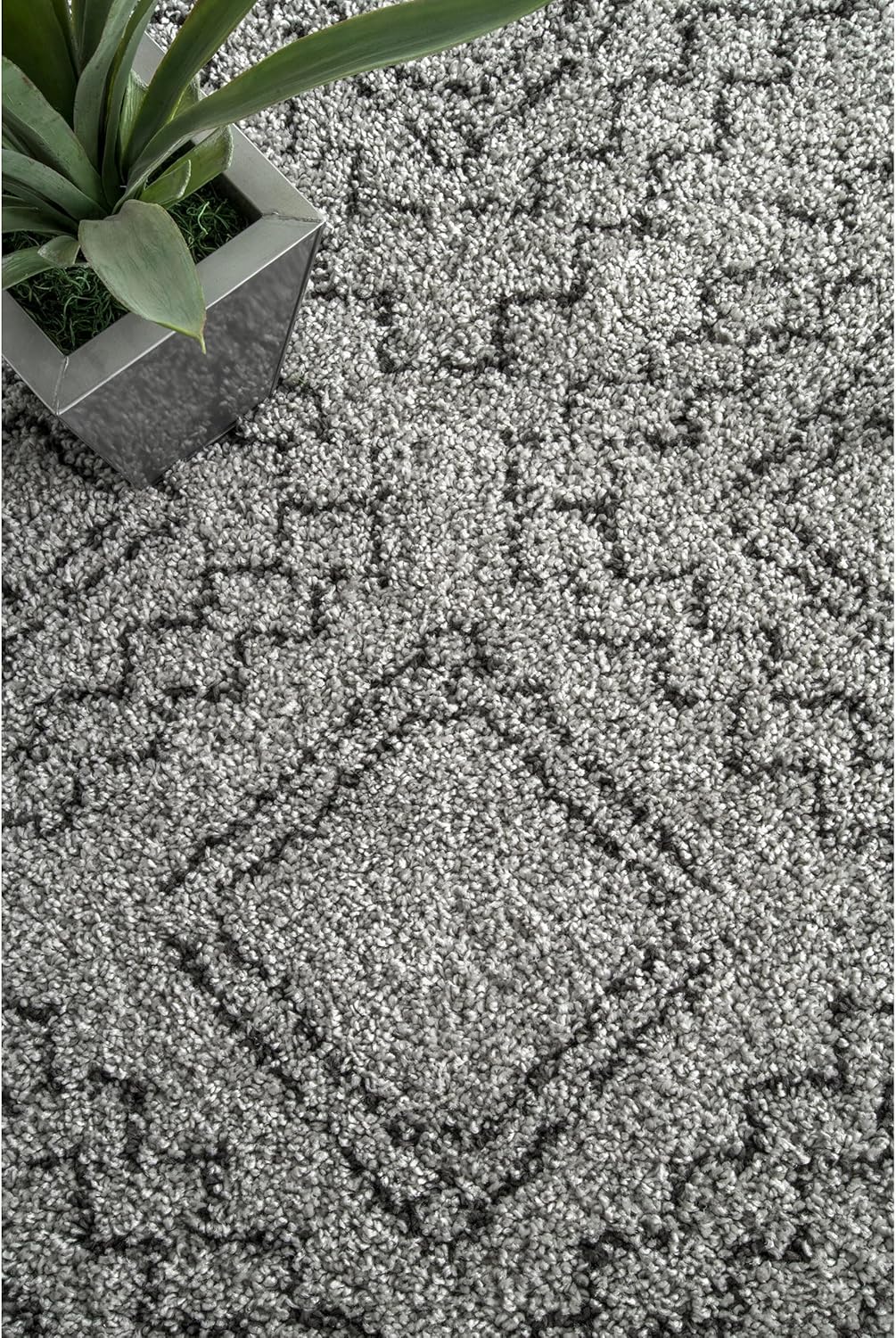 nuLOOM Vasiliki – Alfombra de pelo largo estilo tribal marroquí