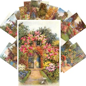 PIXILUV Postales vintage 24 piezas de flores pastorales rurales jardĆn retro postales REPRINT PIXILUV Postales vintage 24 piezas de flores pastorales rurales jardĆn retro postales REPRINT