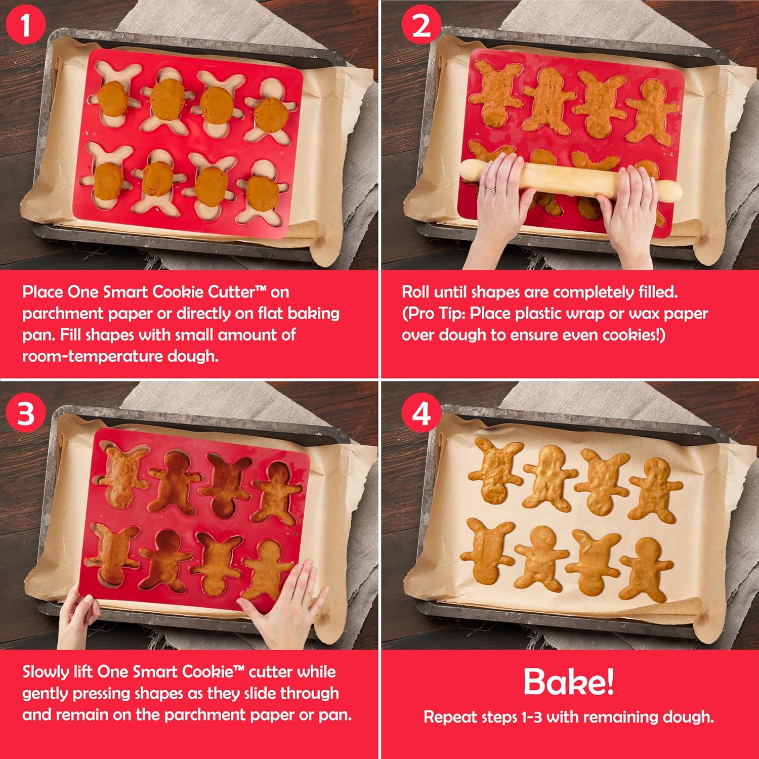 Hoja cortadora de galletas Rainbow & Unicorn – Fácil y conveniente esencial para hornear (no requiere enfriamiento) masa al horno en 5 minutos – 14