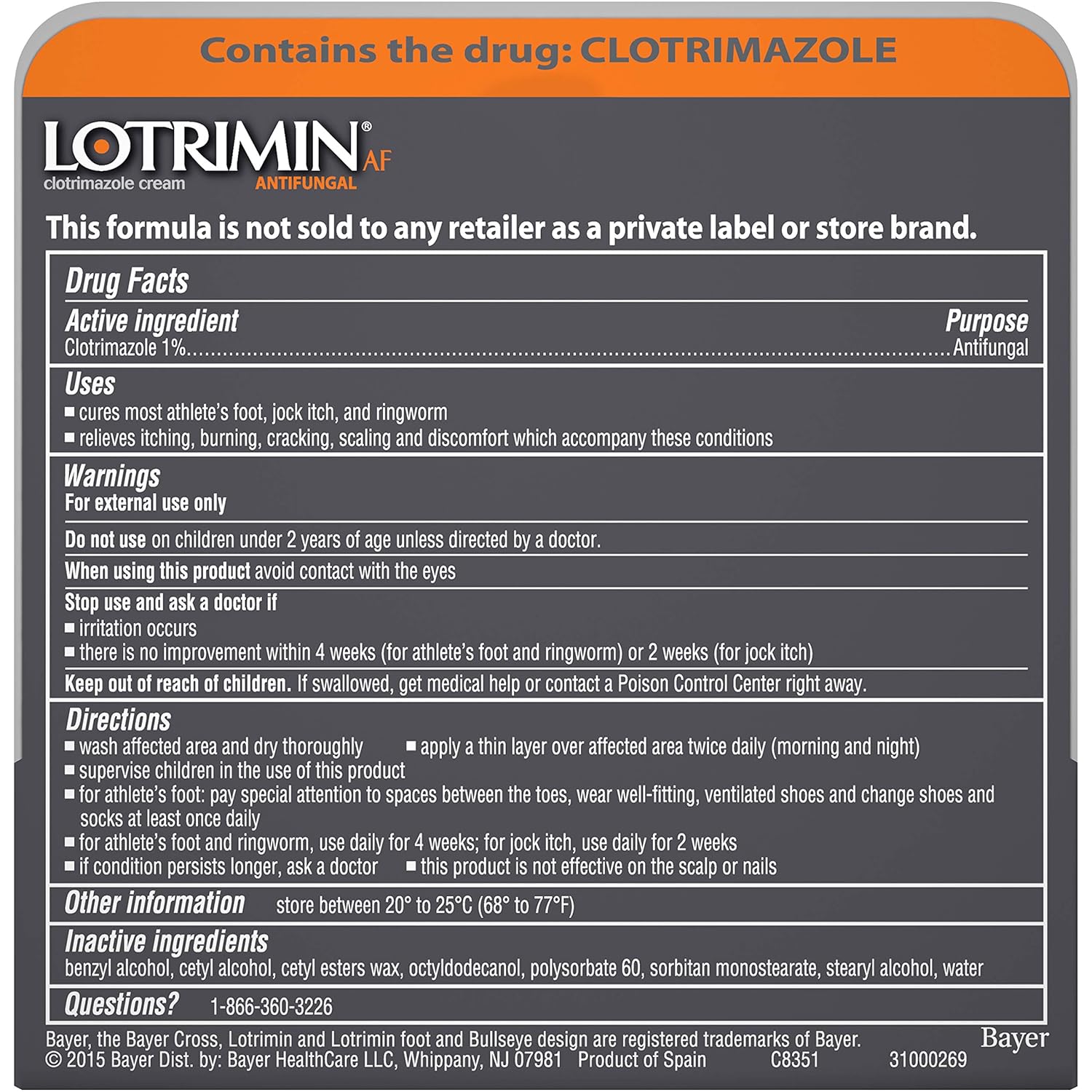 Lotrimin Crema AF para pie de atleta, tratamiento antifúngico de clotrimazol al 1%, tratamiento antifúngico eficaz clínicamente probado para la