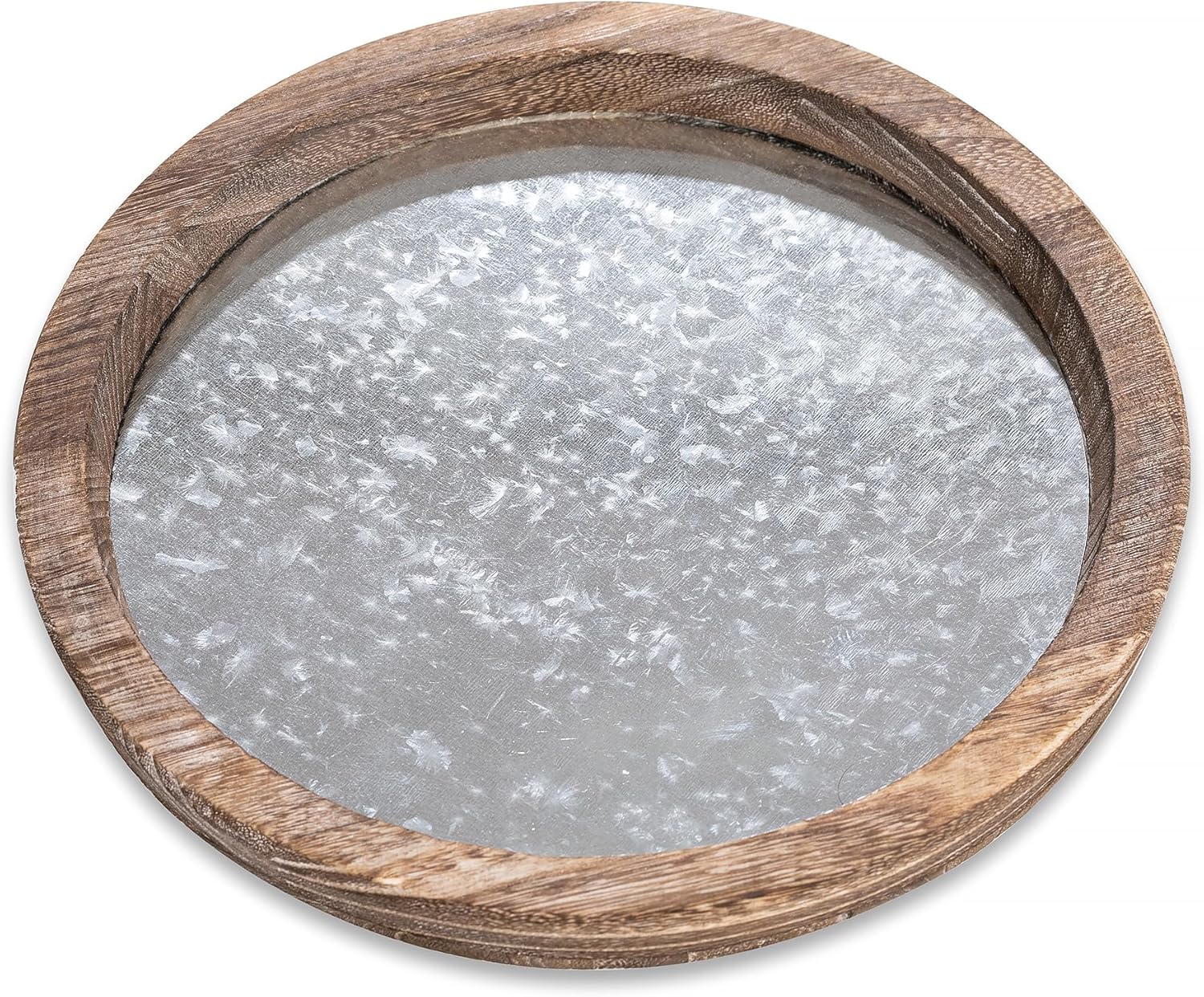 Hanobe Bandeja para portavelas Plato redondo de madera decorativo para velas, pequeño centro de mesa de granja, bandejas de pilar rústicas para