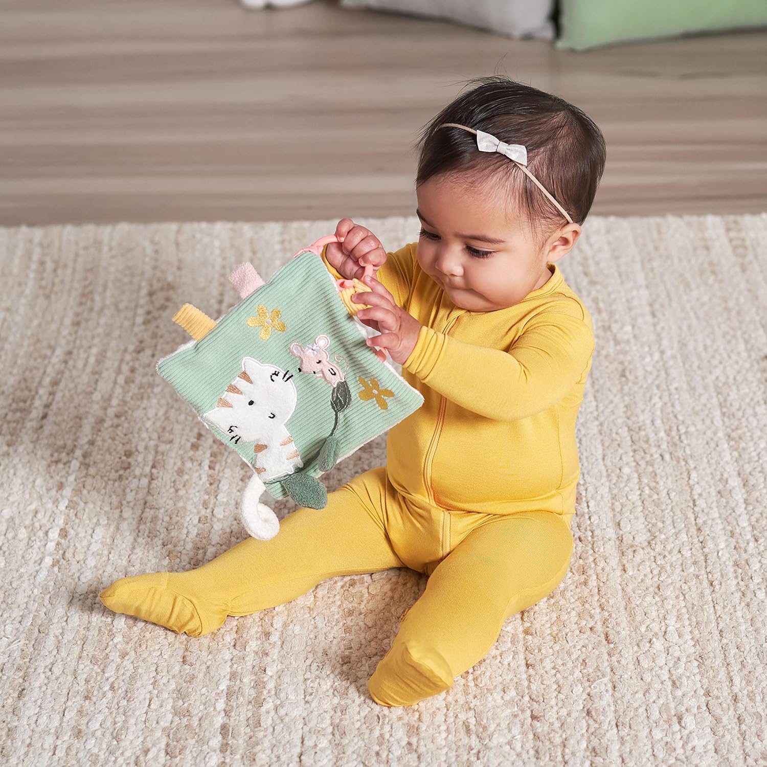 Gerber Juguete suave para bebé con anillo de dentición, gatito, talla única