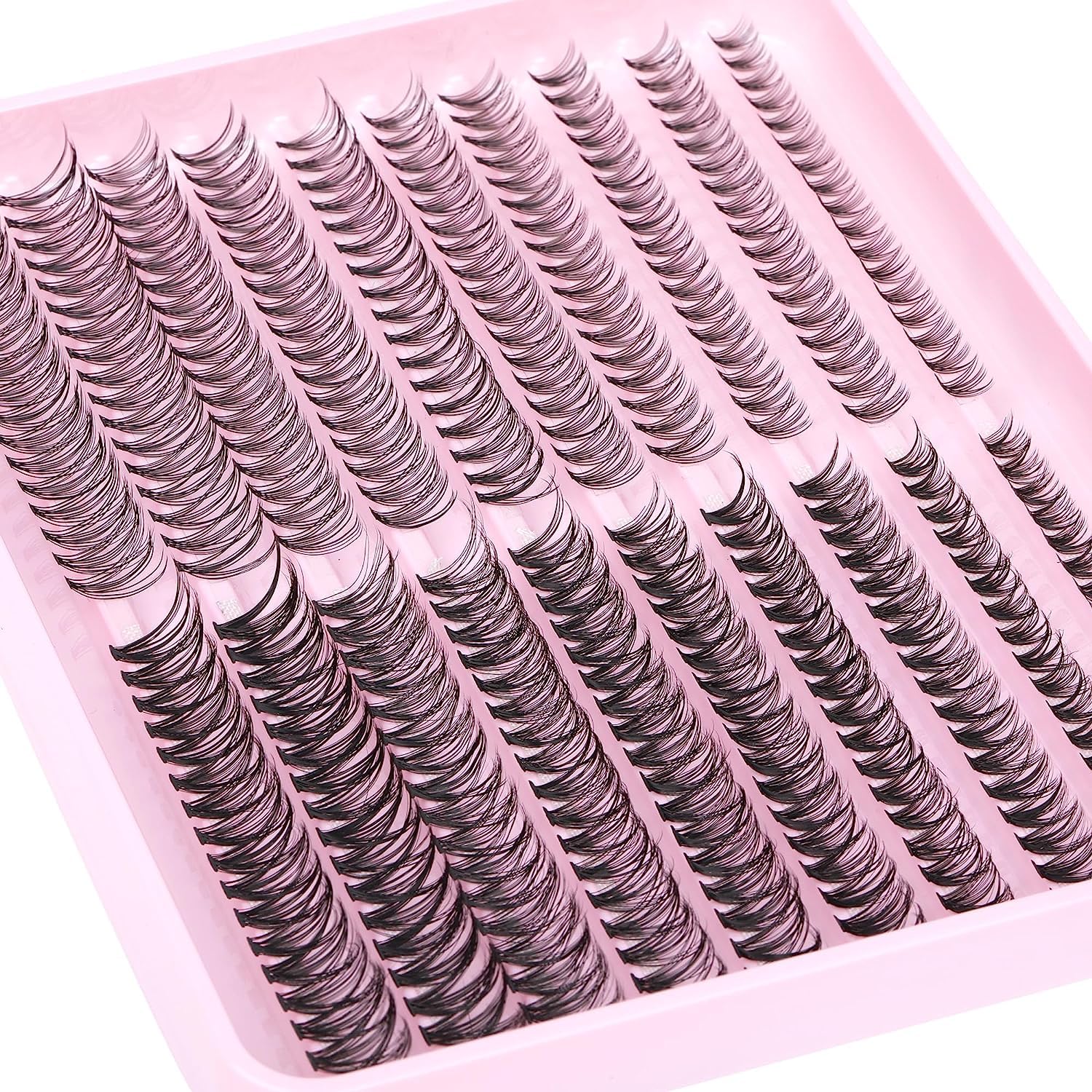 Kit de extensiones de pestañas esponjosas de visón, pestañas postizas largas rizadas en D, pestañas que parecen extensiones de Geeneiya