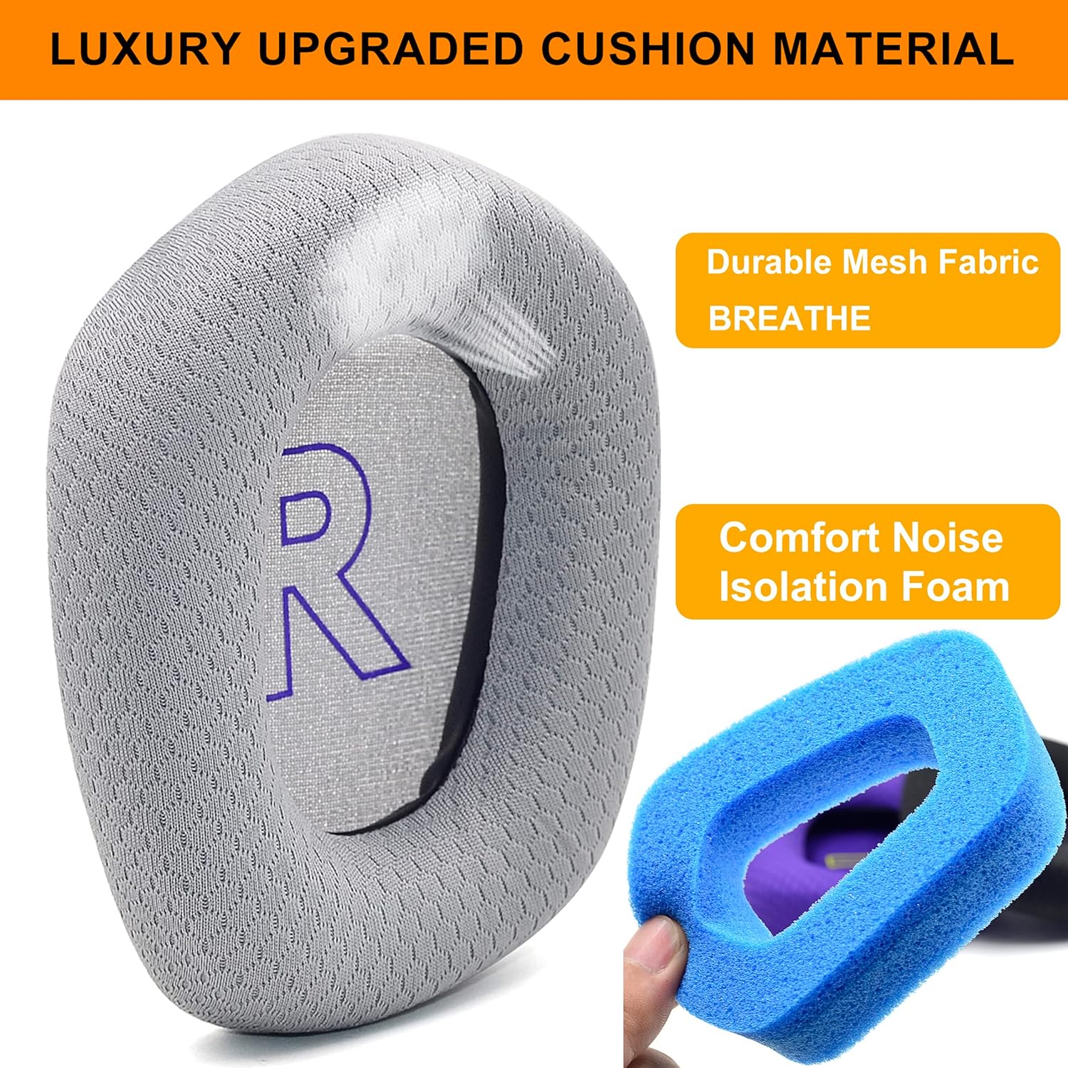 Almohadillas G733  defean – Funda de repuesto para almohadillas de oído compatible con auriculares inalámbricos Logitech G733 G 733 Lightspeed para
