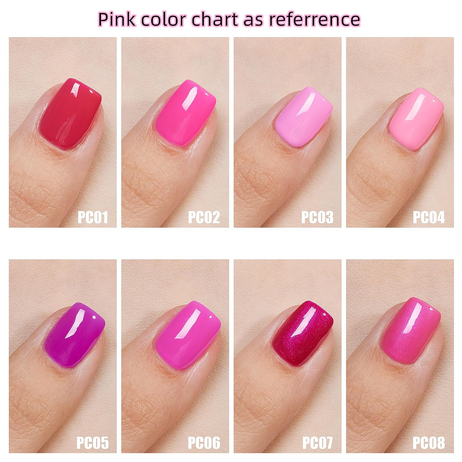 MEMEDA Esmalte de uñas en gel, 0.5 onzas líquidas, color rosa neón y rosa intenso, diseño de arte de uñas para niñas, salón de belleza, regalo de