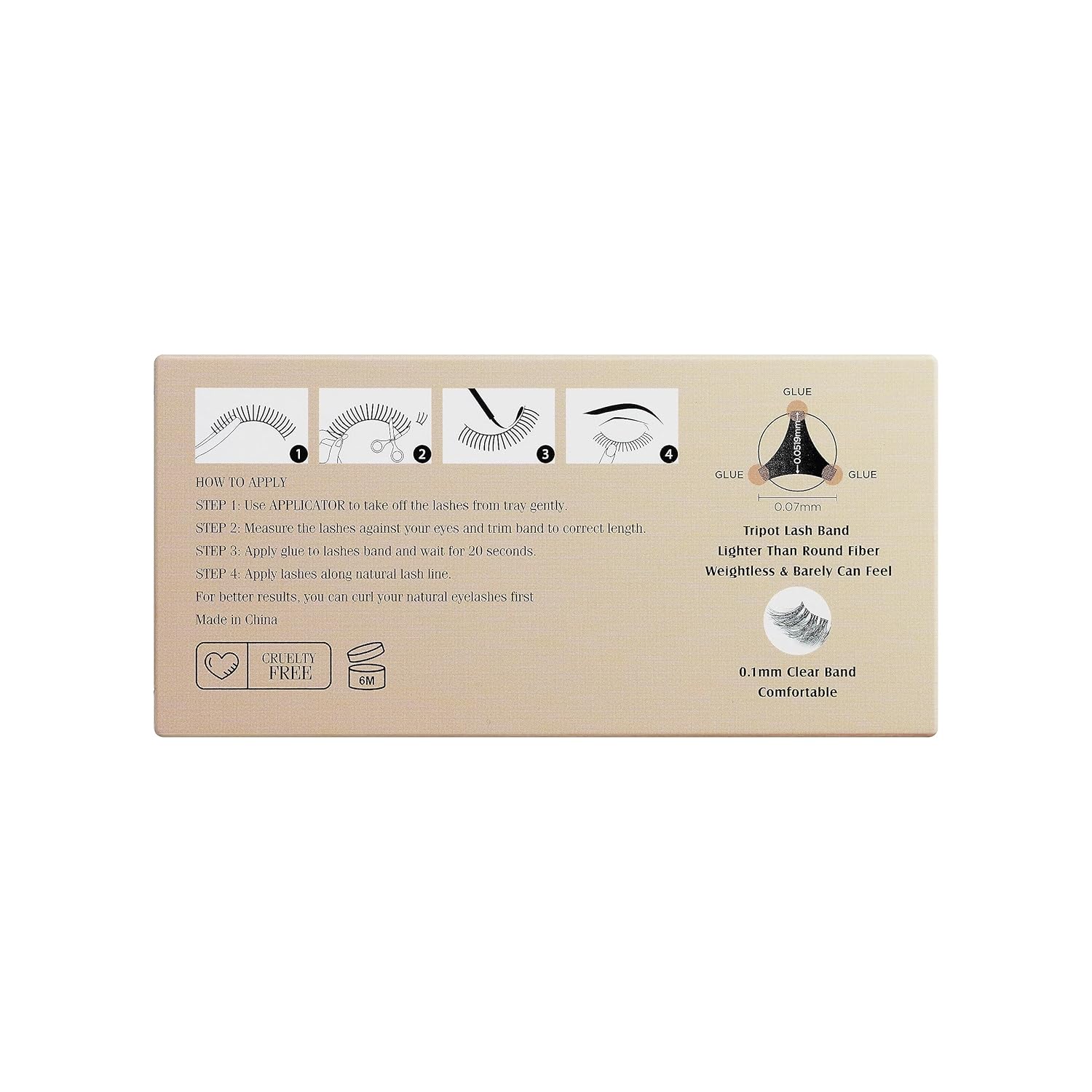EYLY EYSHY Pestañas postizas naturales, pestañas postizas de ojo de gato, reutilizables, 3D, banda transparente, pestañas esponjosas con pegamento,