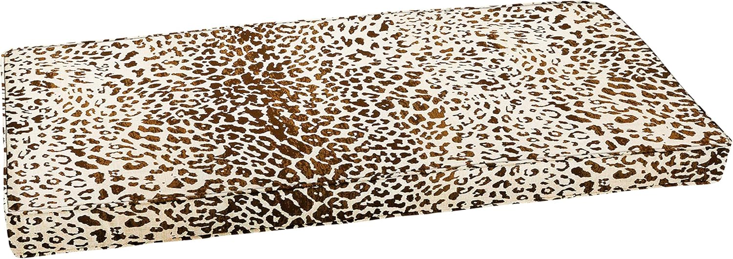 Sorra Home AMZ848021SC – Cojín de banco para interiores y exteriores, 45 x 18 x 2 pulgadas, diseño de leopardo expreso, 72 unidades