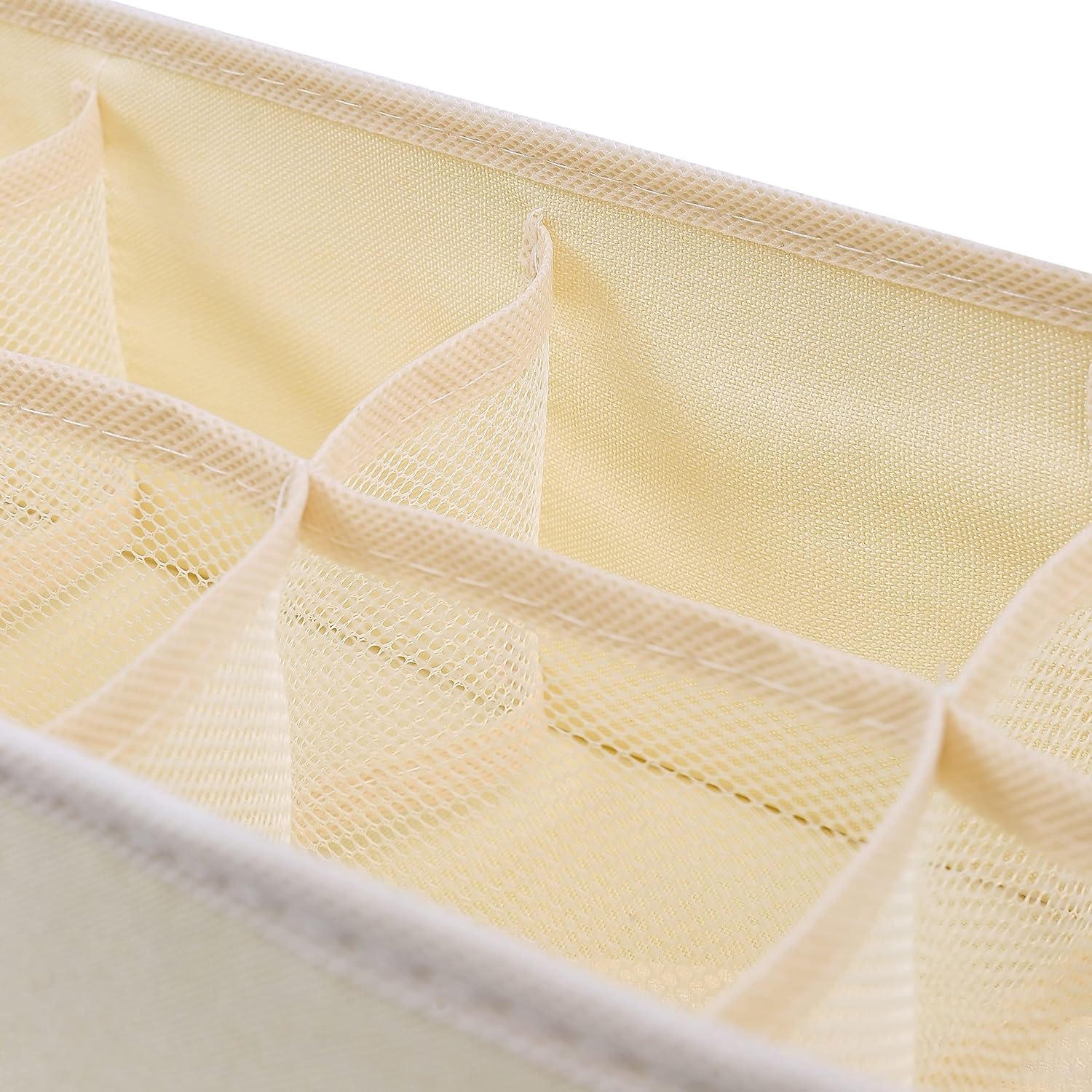 Qozary Paquete de 3 divisores organizadores de cajones de ropa interior, cajas de almacenamiento plegables para ropa, calcetines, lencería, ropa