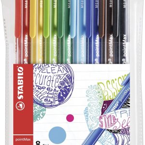 STABILO Fineliner pointMax – Pack de 8 – Colores surtidos STABILO Fineliner pointMax – Pack de 8 – Colores surtidos