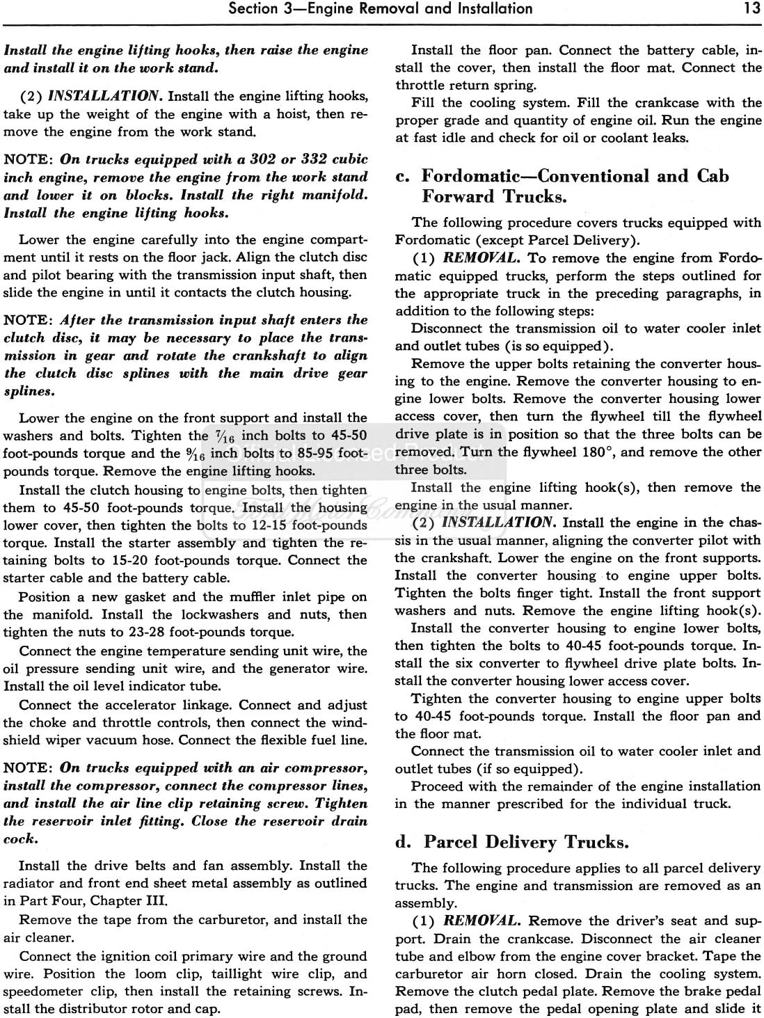 1956 Ford Pickup Truck Shop Manual de reparación