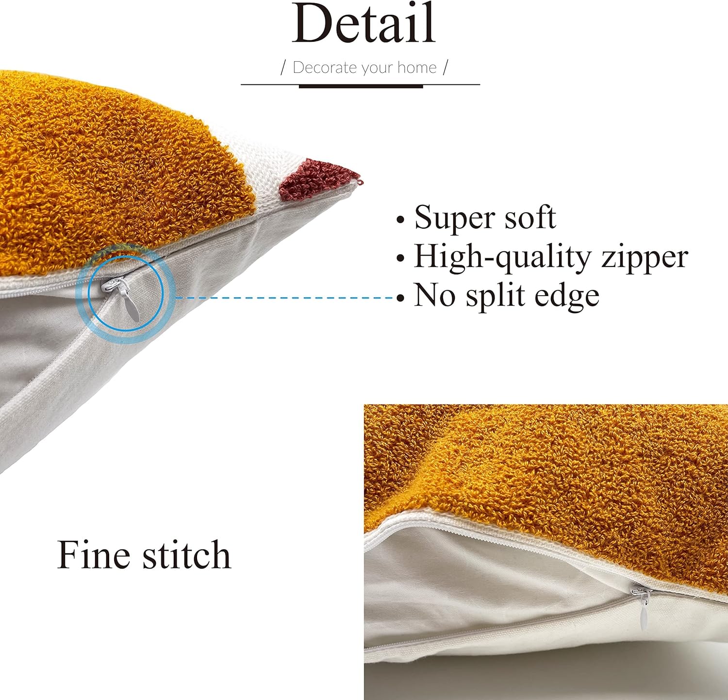 Molili Fundas de almohada con textura bohemia de 18 x 18 pulgadas, modernas fundas de almohada con diseño de sol absrácto minimalista, decoración de