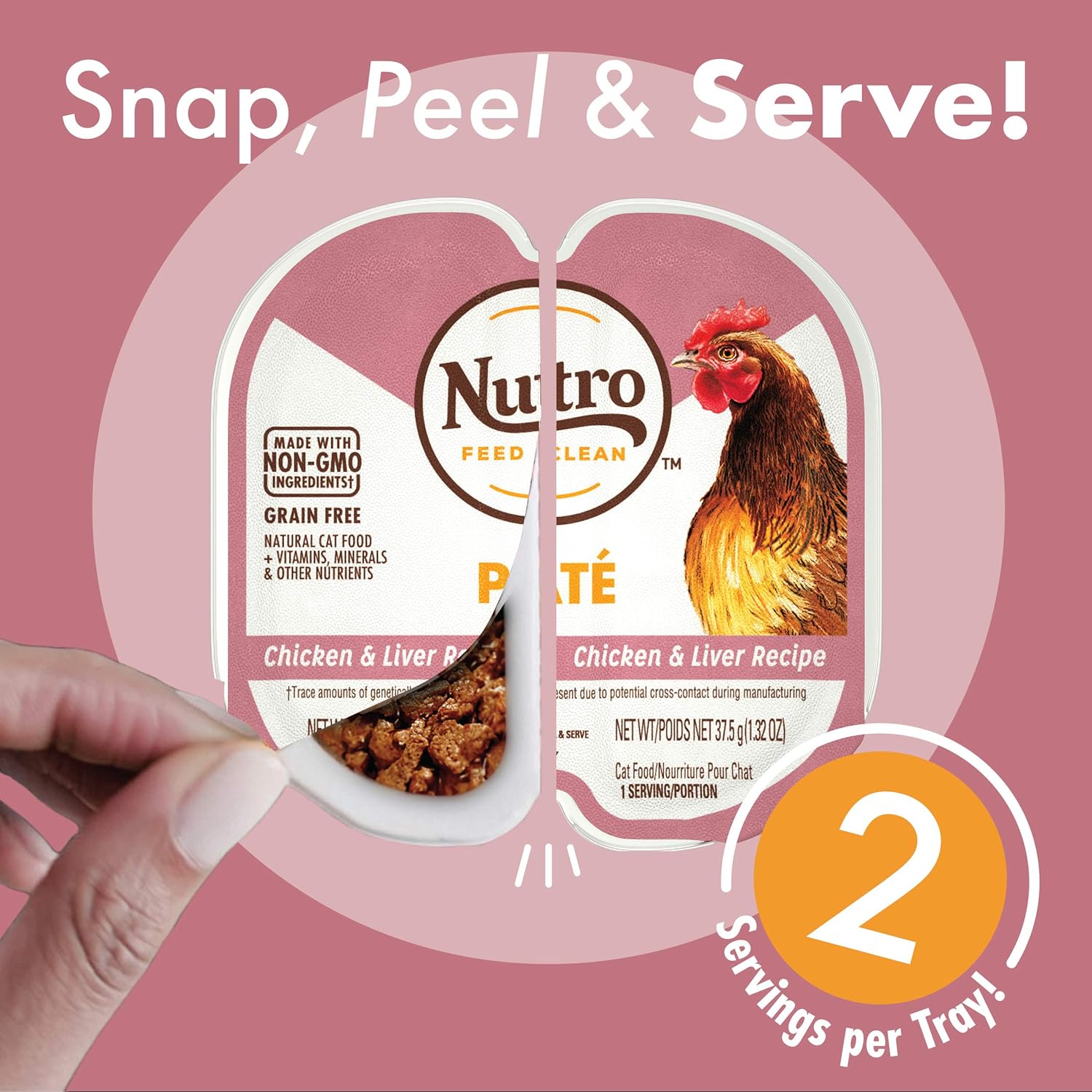 Nutro Perfect Portions – Alimento húmedo natural sin granos para gatos, paté