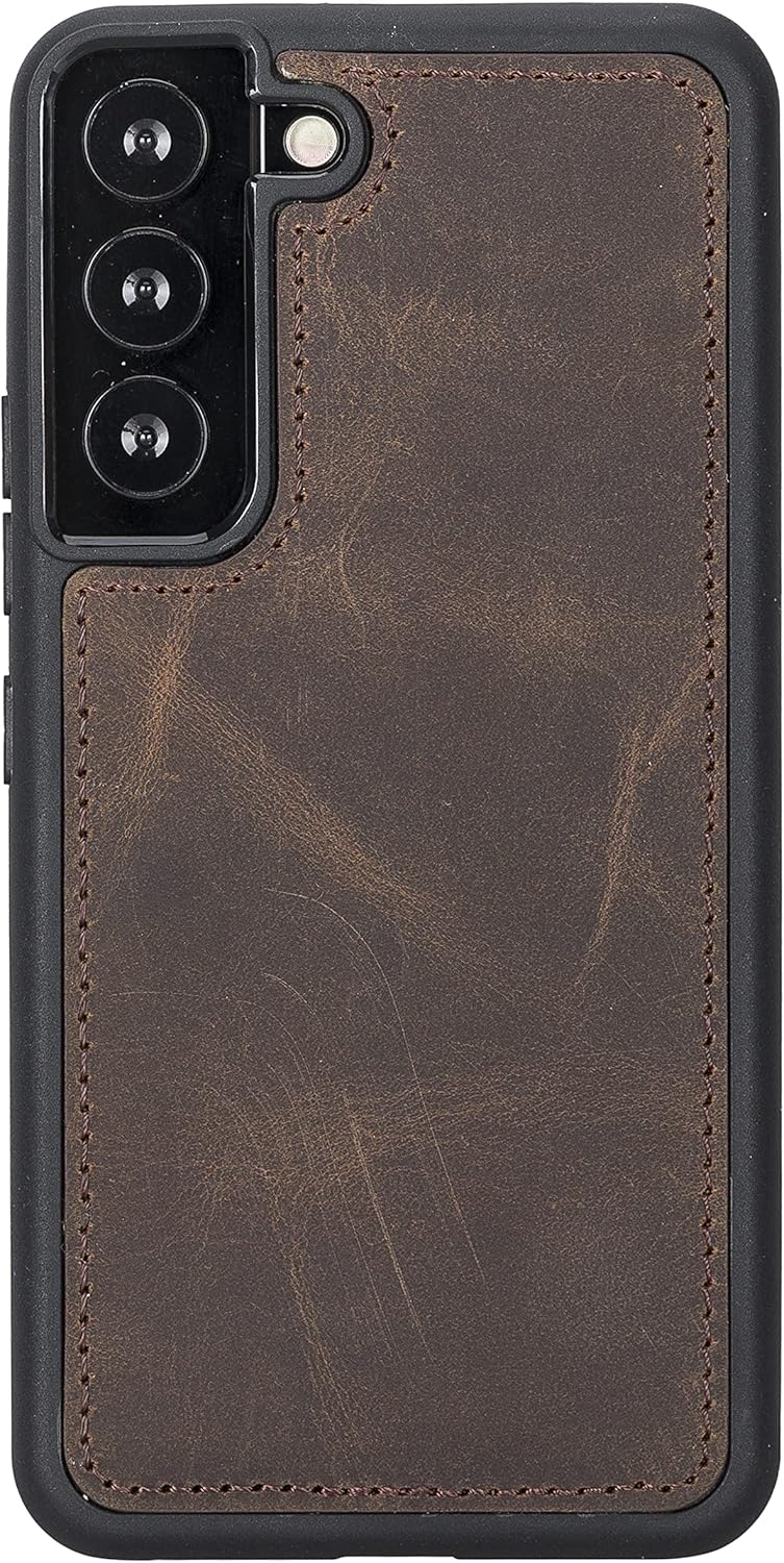 Bayelon Funda para Samsung Galaxy S22, cartera de cuero de grano completo, funda desmontable para Samsung S22 con soporte, funda magnética para