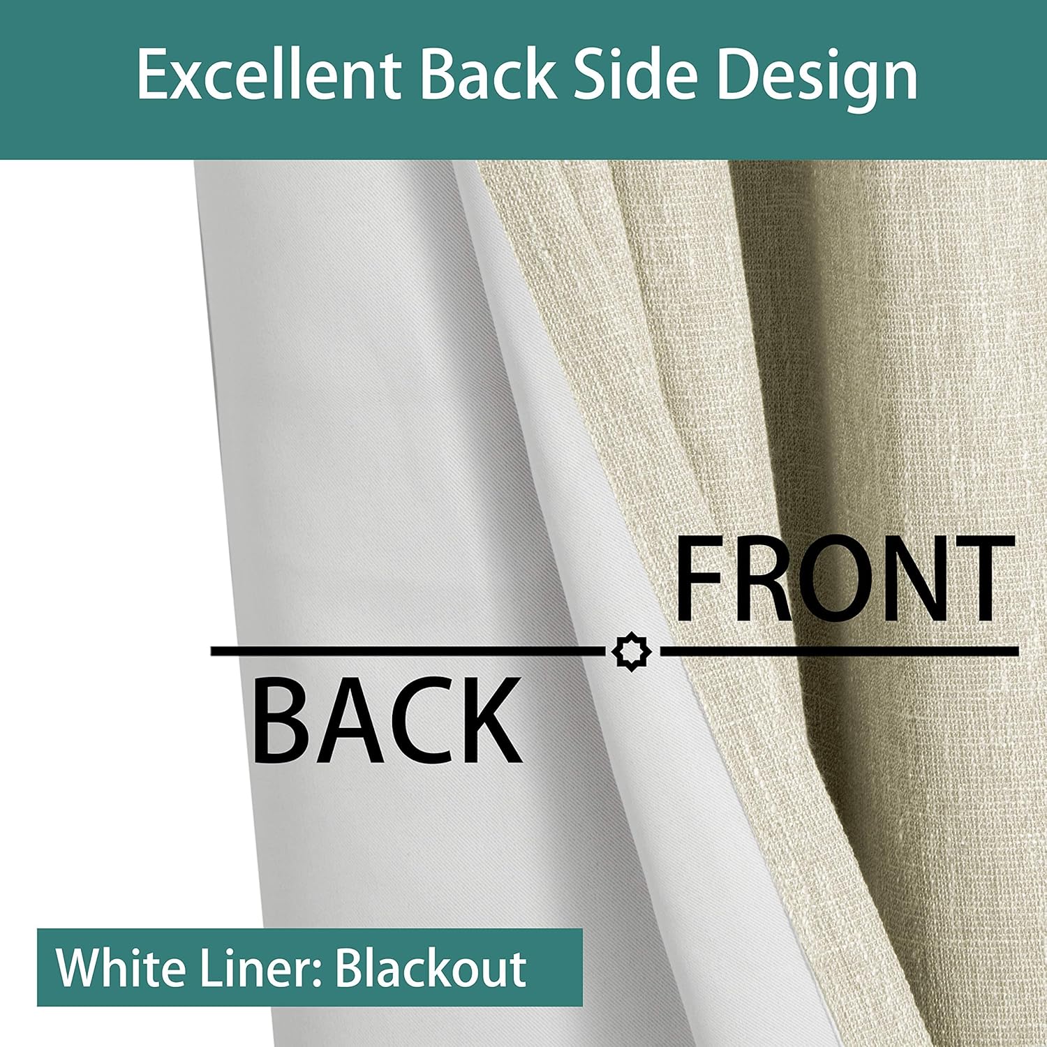 LORDTEX – Cortinas opacas con textura de lino y arpillera