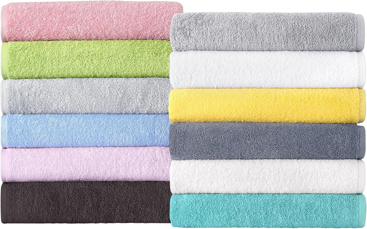 Classic Turkish Towels Juego de 2 toallas de baño de lujo, 100% algodón turco, de secado rápido, suaves y súper absorbentes, color azul marino