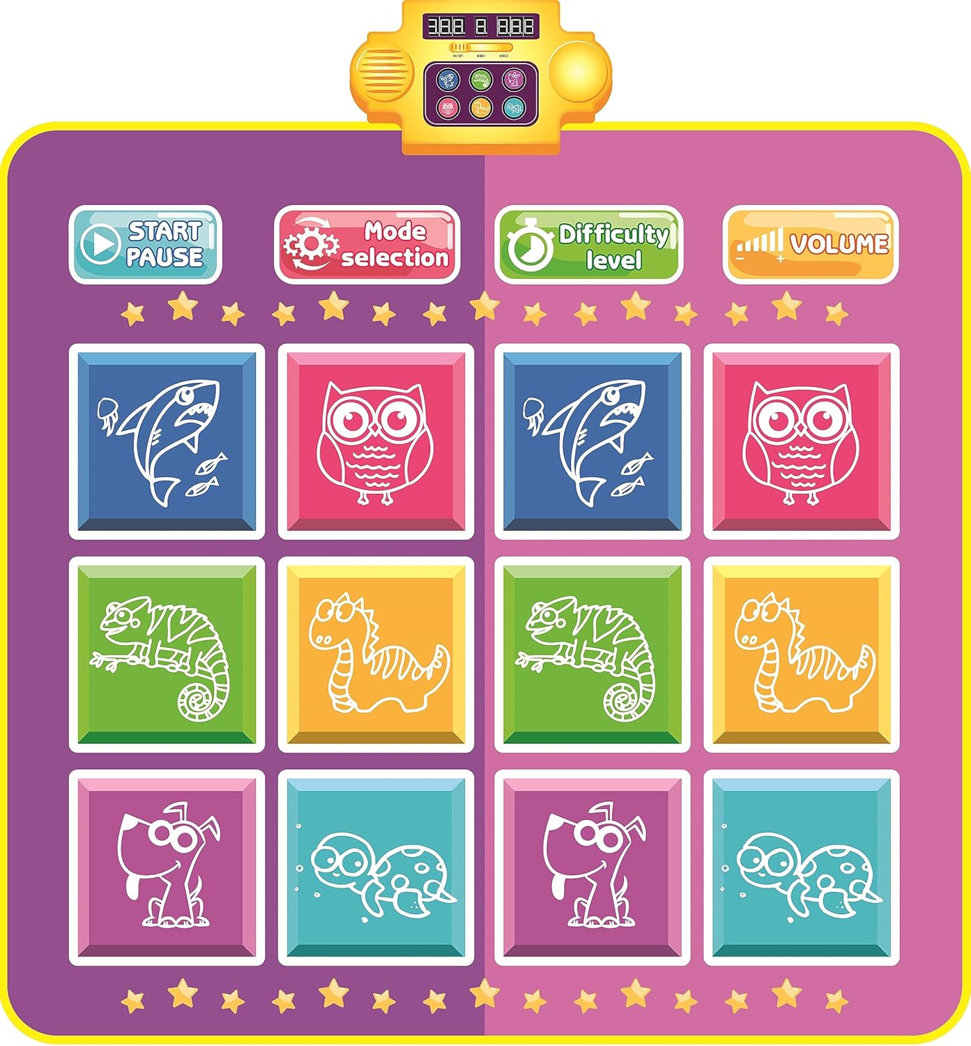 Juguetes de tapete de baile, regalo para niños y niñas de 3 a 12 años, tapete de baile de doble jugador, almohadilla electrónica con 12 botones