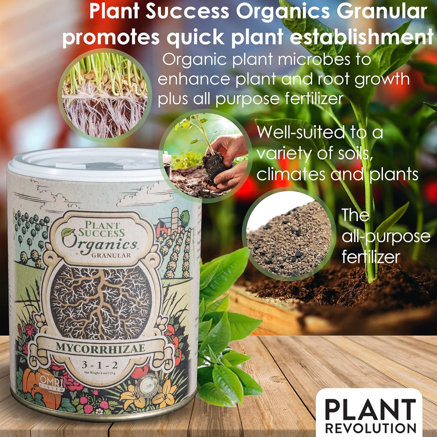 Micorrizas granulares Organics 1 lb