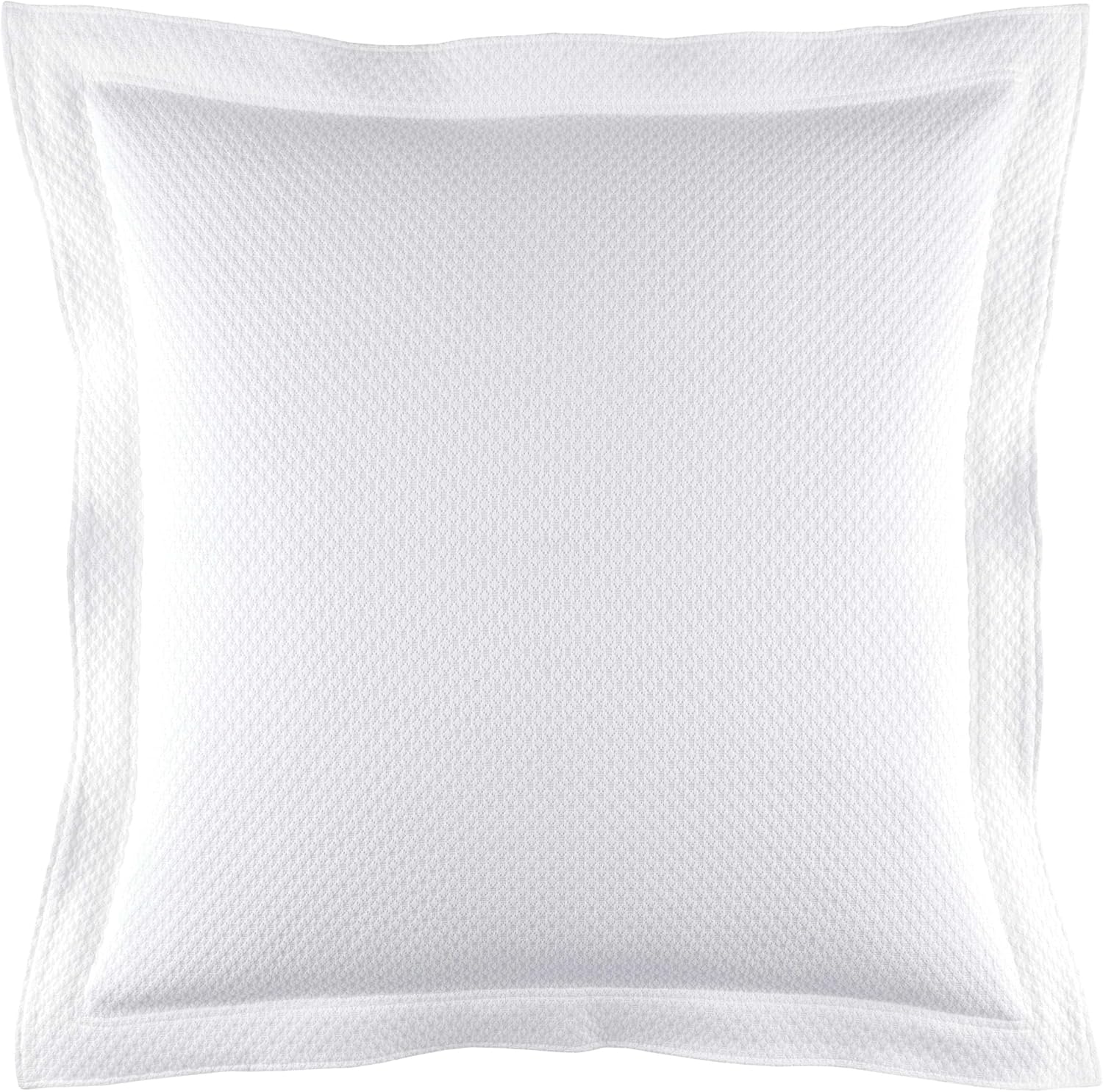Pine Cone Hill Funda de Matelasse blanca Petite Trellis tamaño europeo, patrón sólido blanco
