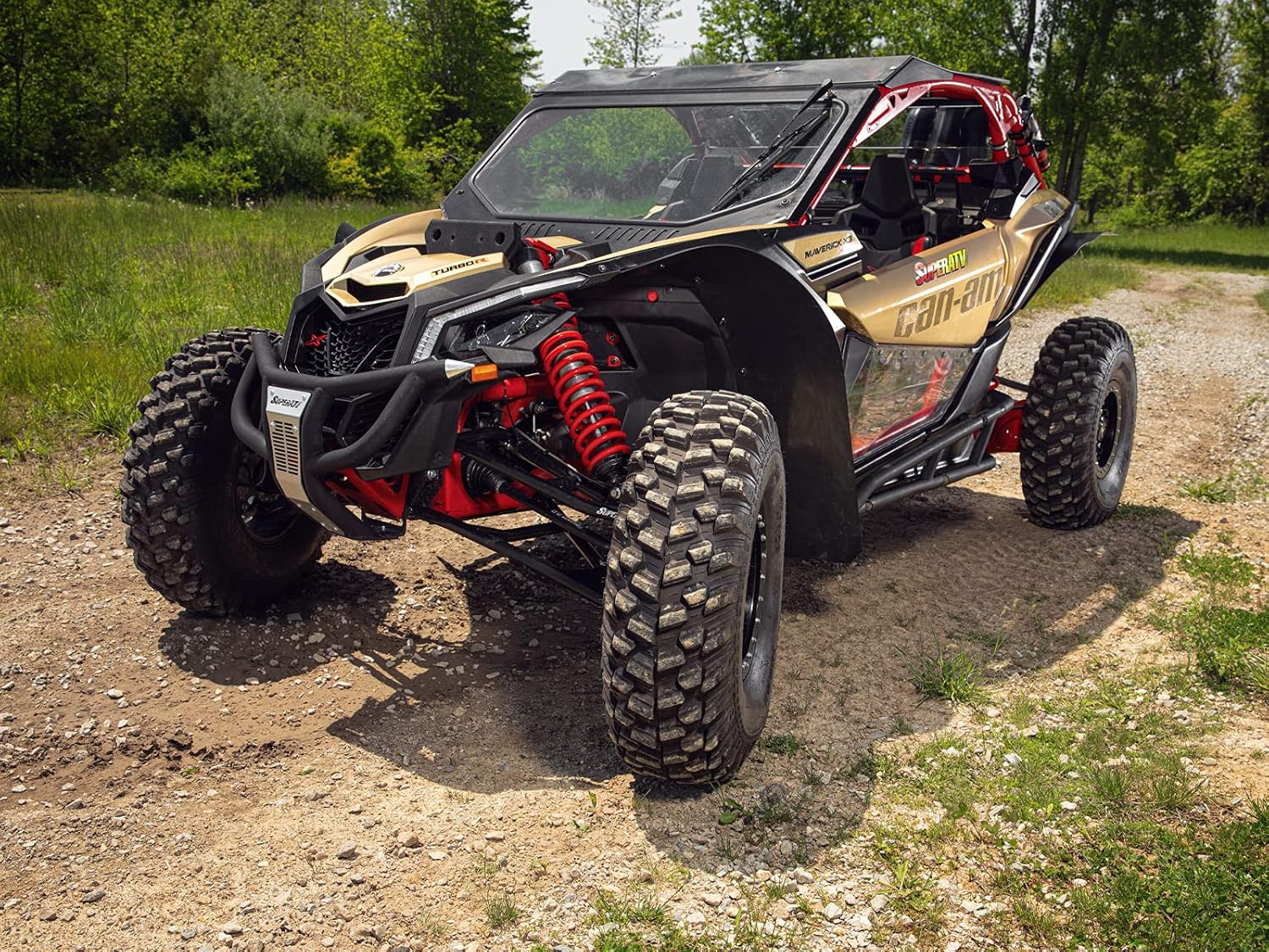 SuperATV Guardabarros para 2018 Can Am Maverick (ver lista completa de ajustes)  Durabilidad extrema  Protege contra rocas, suciedad, arena y barro