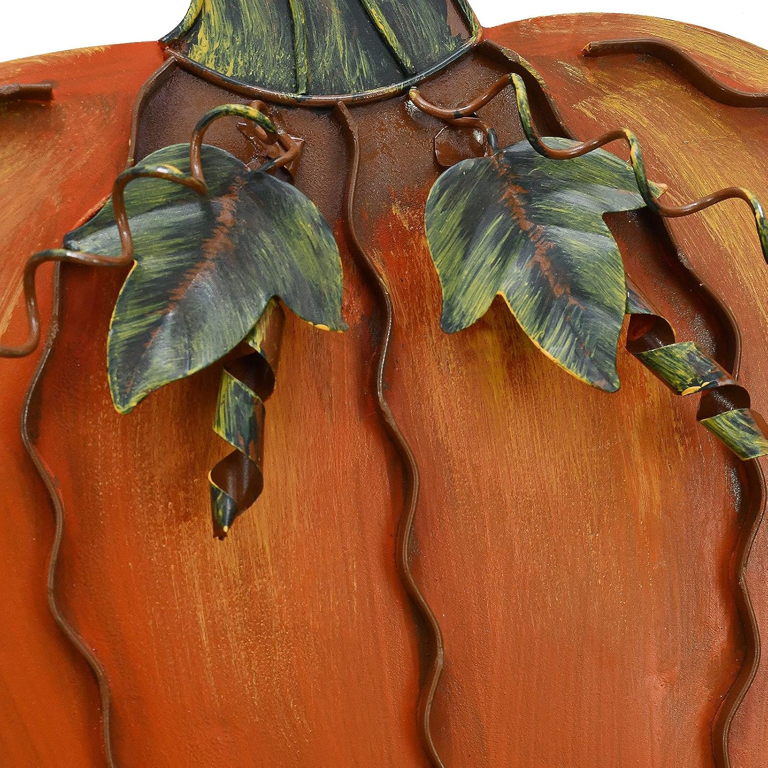 Estaca de metal con diseño de calabaza para jardín, decoración de otoño, decoración de calabazas rústicas para patio, decoración de patio al aire