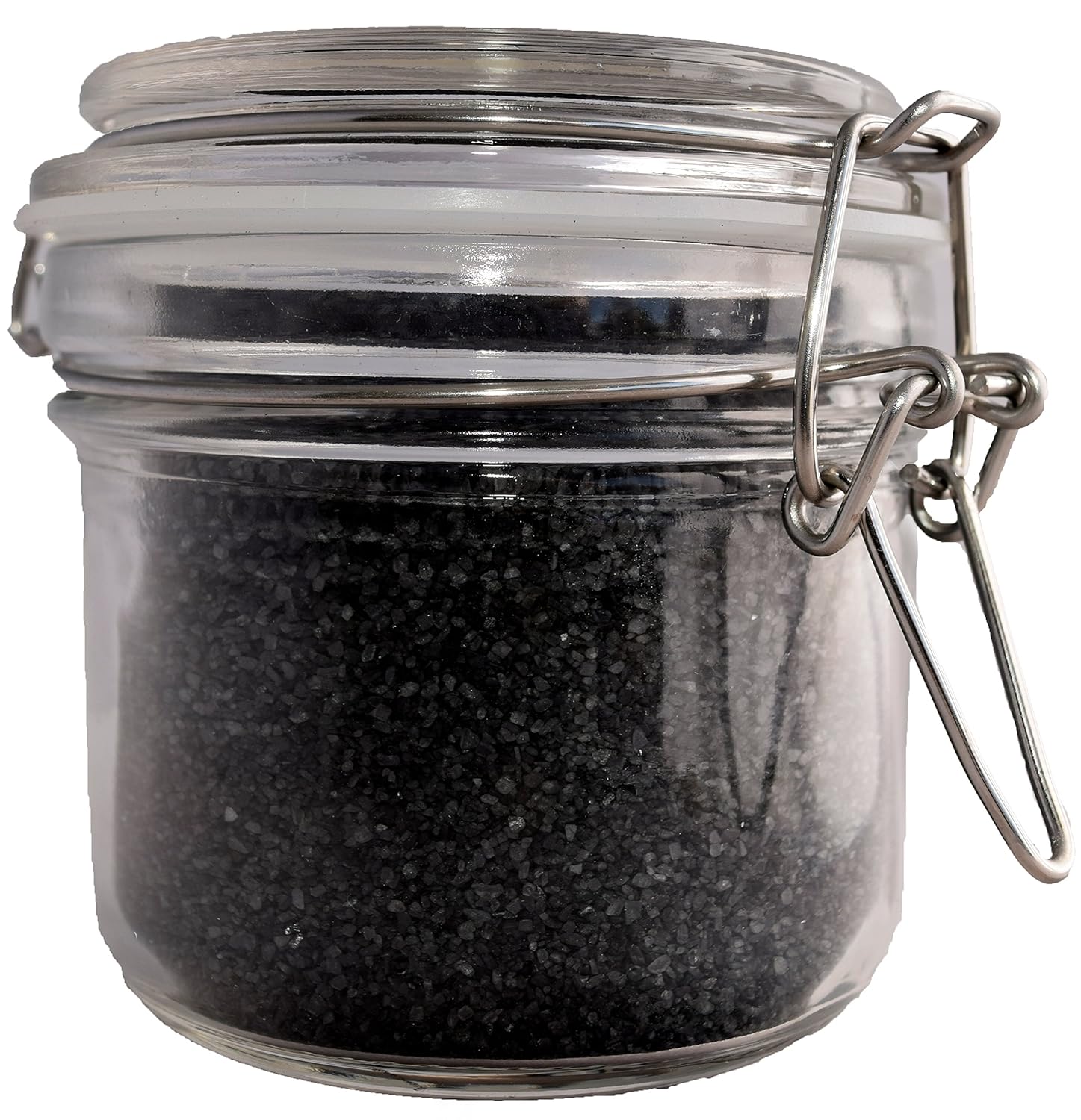 Juego de regalo gourmet de sal marina de lava negra del Himalaya y hawaiana (molida fina, 8 onzas cada uno) en tarros reutilizables herméticos de 8