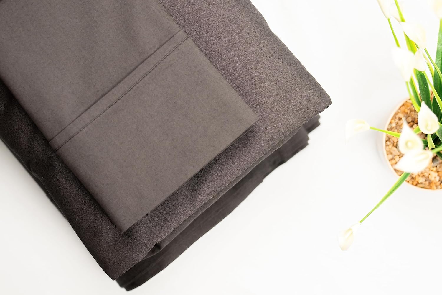 LEMUDA – Juego de sábanas de 4 piezas, 100% algodón, algodón egipcio orgánico puro, bolsillo profundo de hasta 12 pulgadas, sábanas de hotel de lujo