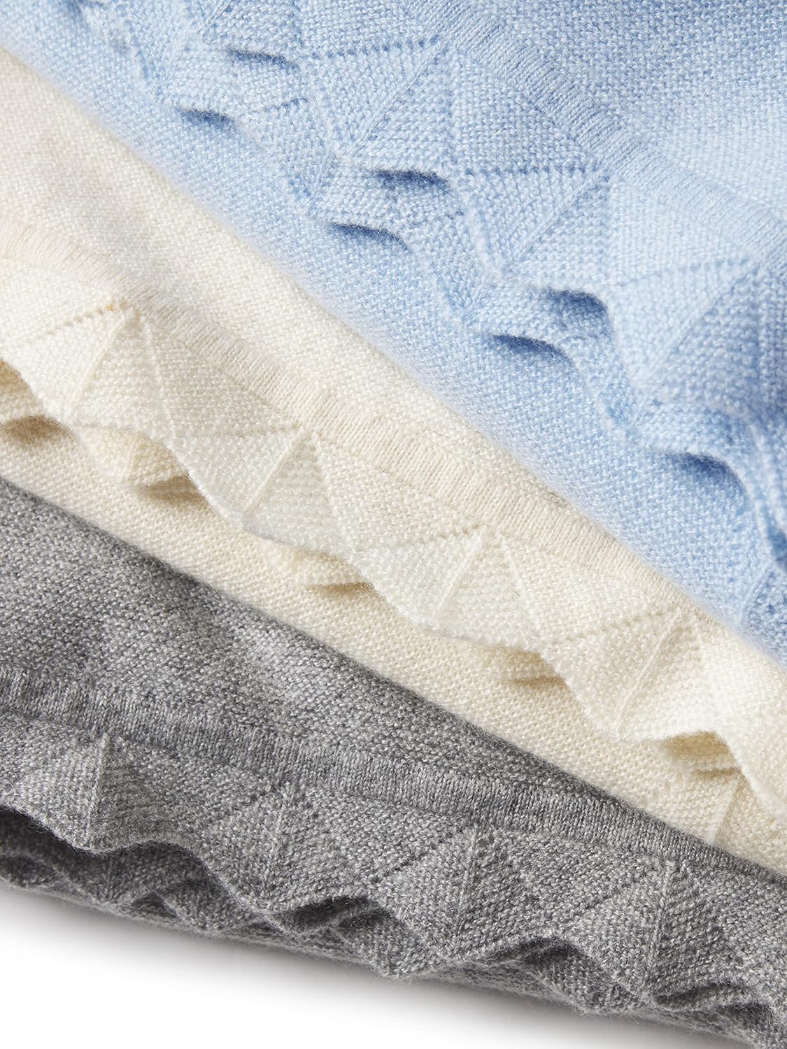 State Cashmere Luxe – Manta ligera con dobladillo festoneado, 100% cachemira pura, manta decorativa ultra suave para sofá, sofá y cama (azul bella,