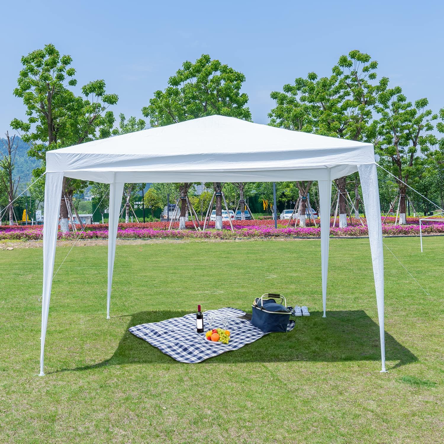 Gazebo impermeable con protección UV, tienda de campaña para fiestas al aire libre (10 x 10 pies)
