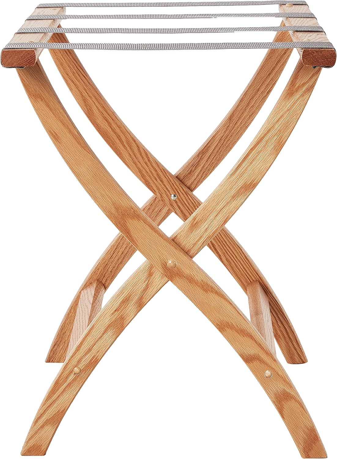 Wooden Mallet Portaequipajes con patas curvas, roble claro