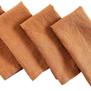 Servilletas de lino 100% lino francés Servilletas de tela de lino puro lavado a la piedra Esquinas en inglete Juego de 4 (naranja tostado) Servilletas de lino 100% lino francés Servilletas de tela de lino puro lavado a la piedra Esquinas en inglete Juego de 4 (naranja tostado)