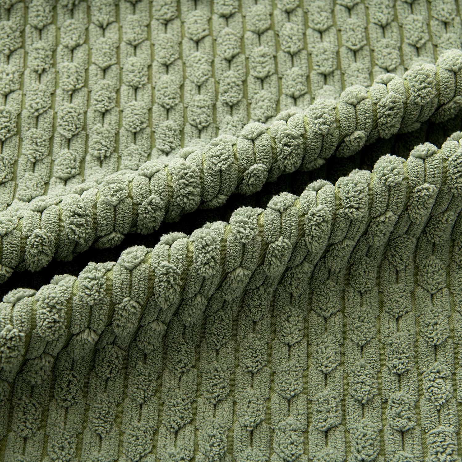 Paquete de 2 fundas de almohada de pana suave de 18 x 18 pulgadas, color verde salvia para sofá, cama y sofá