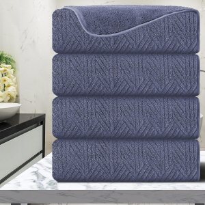 Paquete de 4 toallas de baño extra grandes de 35 x 70 pulgadas, altamente absorbentes, de secado rápido, toallas de baño grandes de microfibra de Paquete de 4 toallas de baño extra grandes de 35 x 70 pulgadas, altamente absorbentes, de secado rápido, toallas de baño grandes de microfibra de
