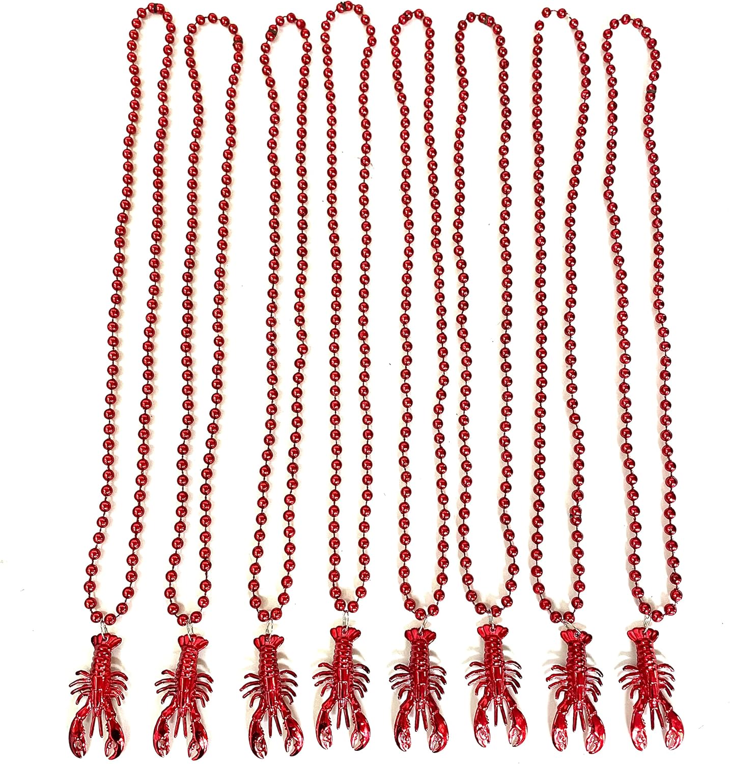 24 cuentas de cangrejo de cangrejo Mardi Gras, cuentas de langosta para desfiles, suministros de fiesta de vacaciones, decoraciones