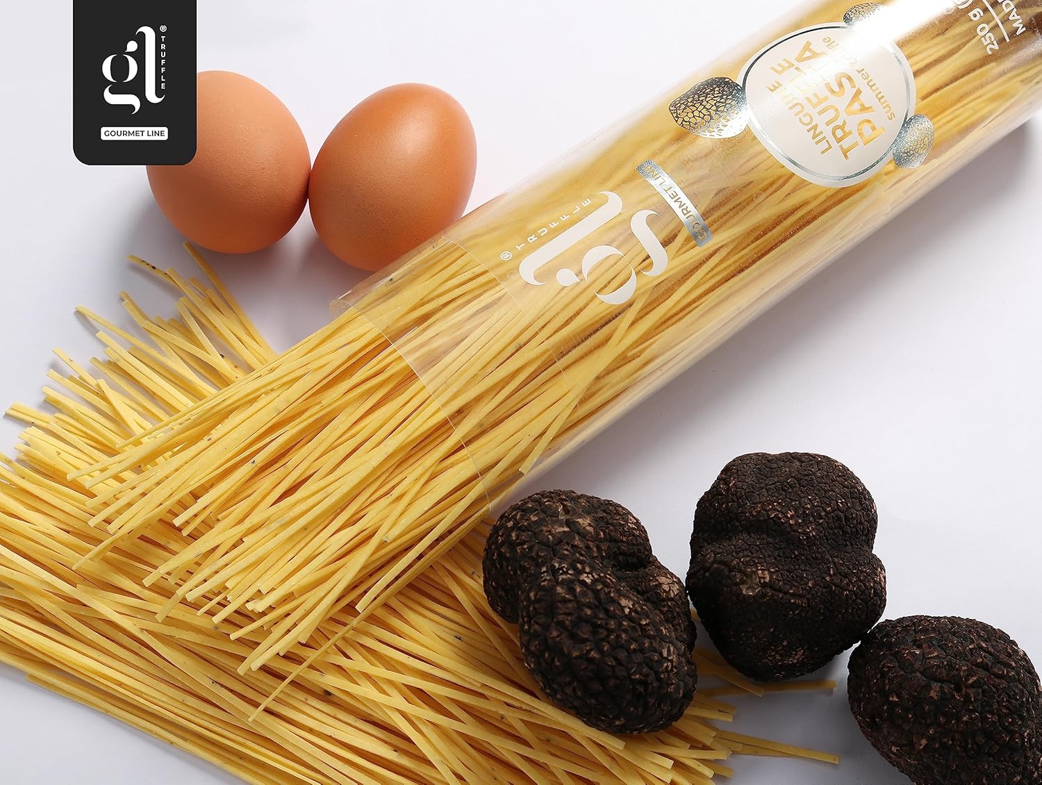 Caja de Regalo Gourmet de Trufas ”DELUXE”, incluye Pasta de Trufa Linguine 8.82 oz, Condimento de Trufas CLÁSICO” 1.59 oz, Miel de Trufa Mostaza
