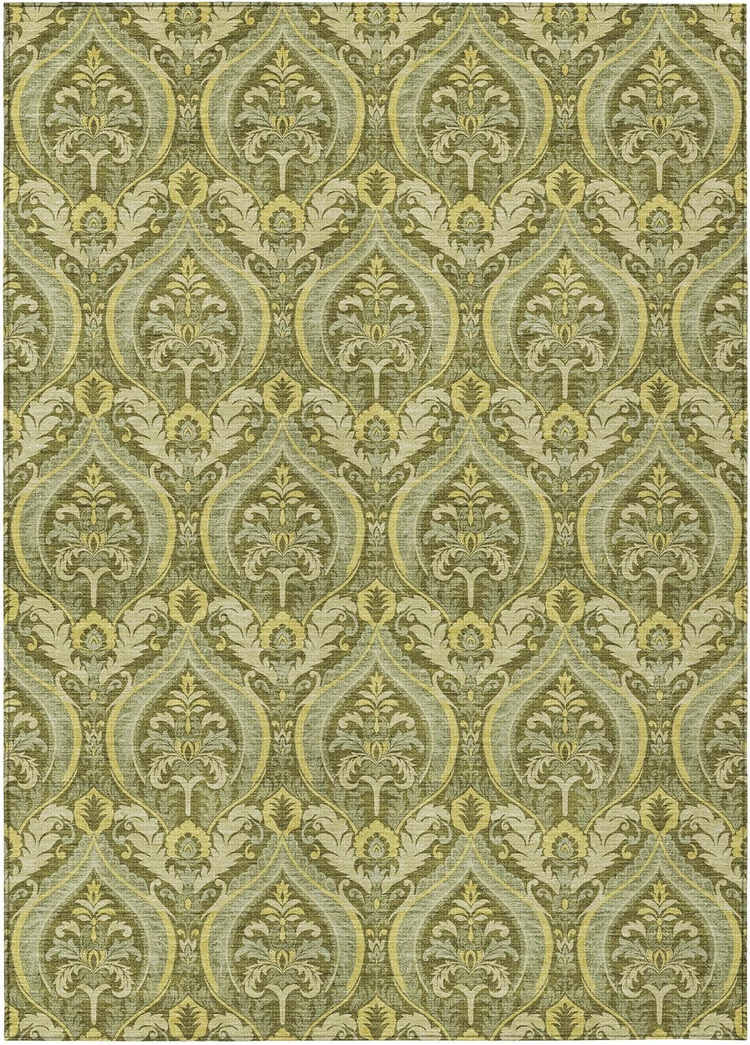 Chantille ACN572 – Alfombra verde de 2 pies 6 pulgadas x 3 pies 10 pulgadas, resistente a las manchas, lavable a máquina, no se desprende, para