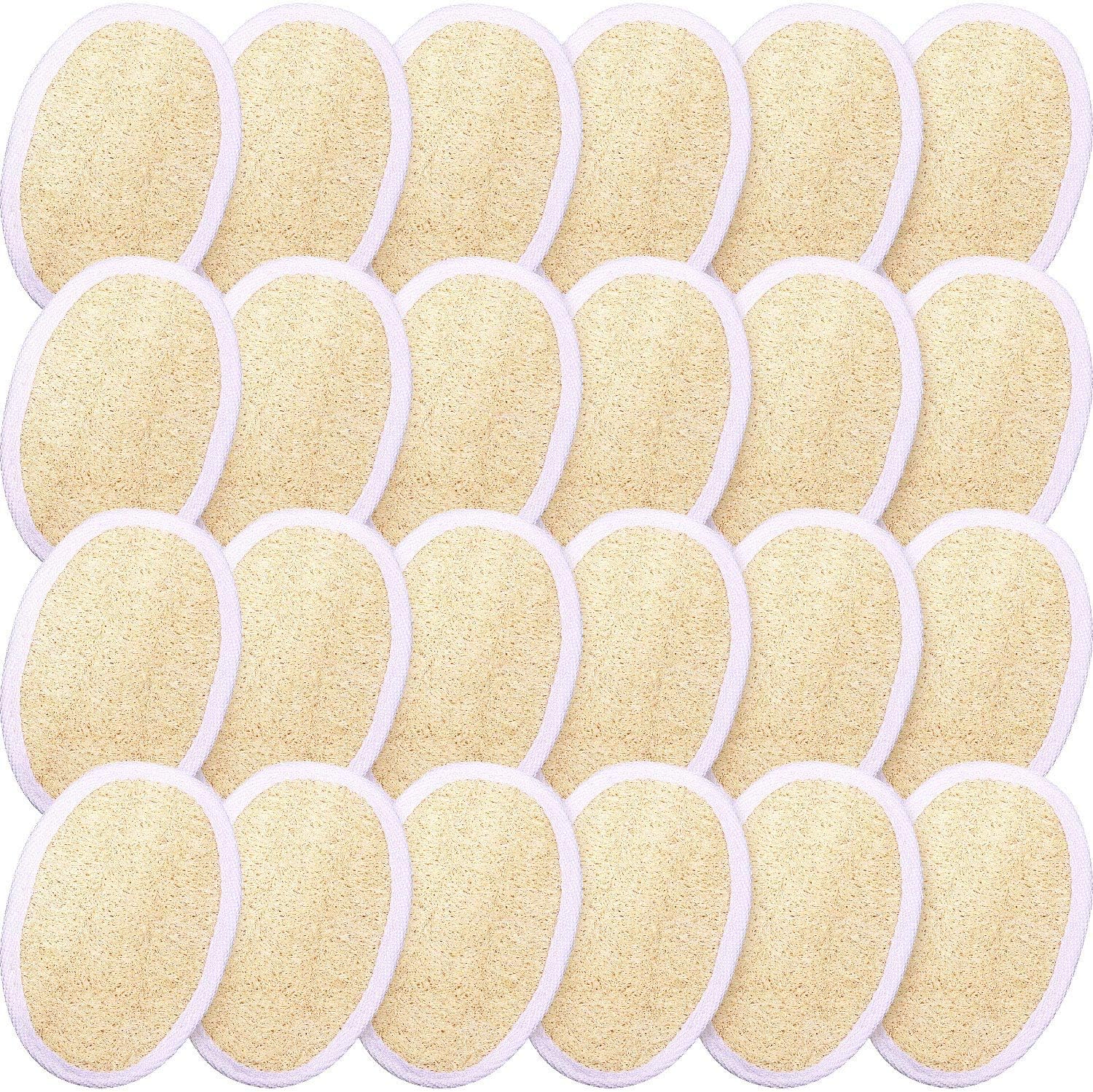 24 almohadillas de esponja exfoliante para el cuerpo, baño, ducha, esponja natural exfoliante para hombres y mujeres, baño y spa