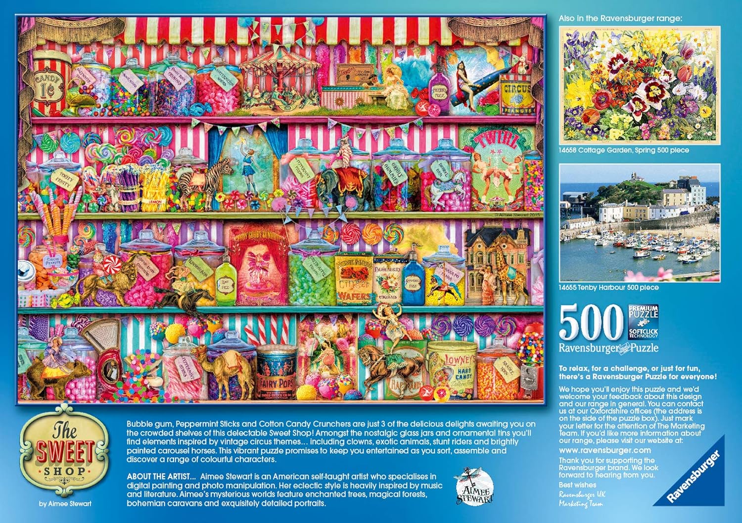 Ravensburger The Sweet Shop – Rompecabezas de 500 piezas para adultos y niños a partir de 10 años
