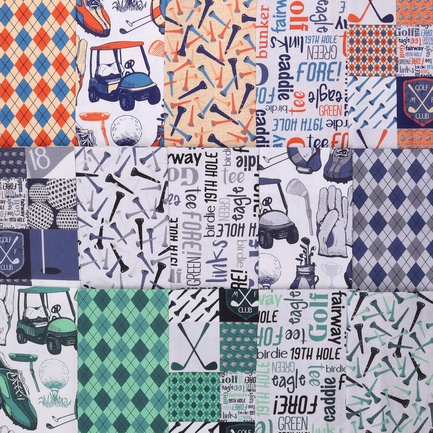 Mook Fabrics Cotton Golf, corte retro por yarda