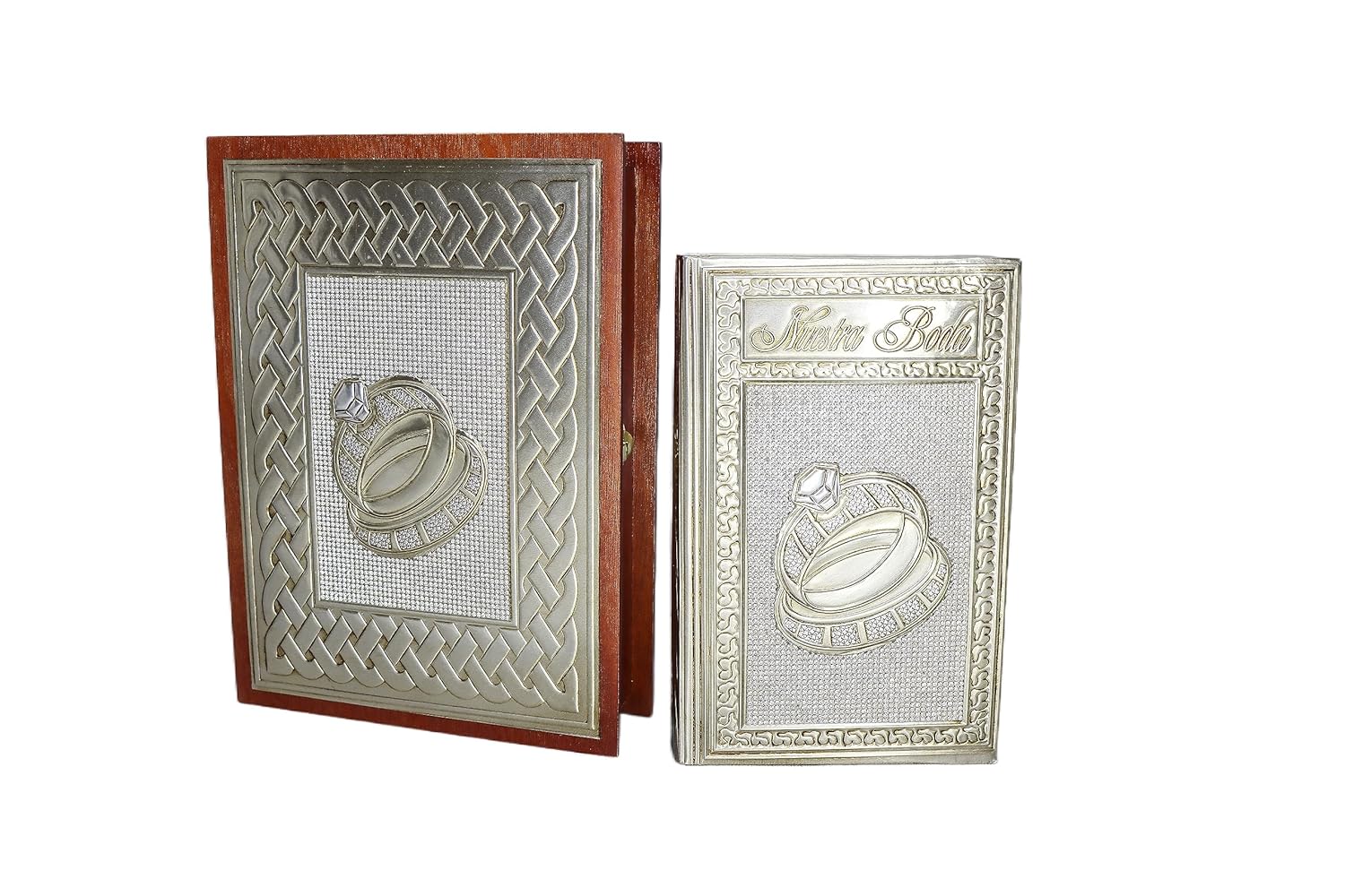 A&C Quinceañeras and More Aluminium Embossed bible biblia con repujado Wedding Bible Biblia Para Boda Catholic Bible Disponible solo Español