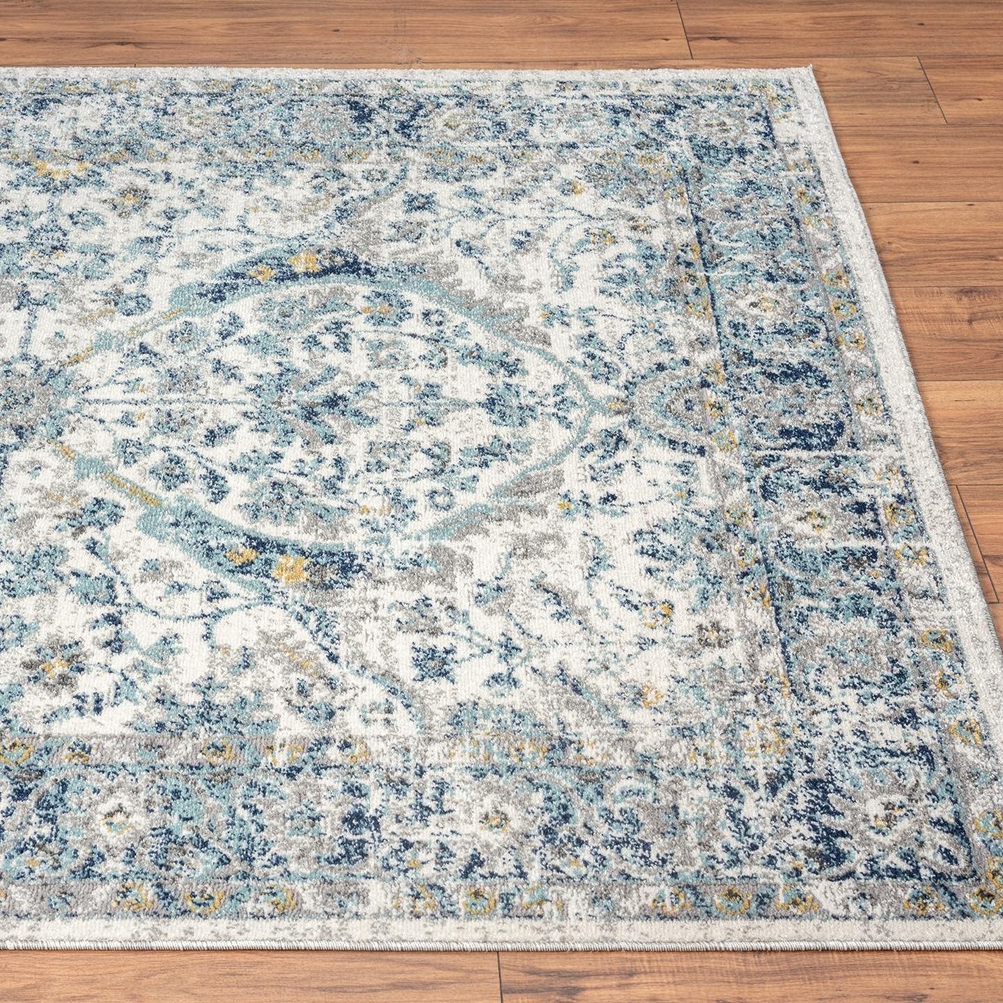 LUXE WEAVERS Euston Collection 8060 – Alfombra oriental moderna color marfil (5 x 7 pulgadas)