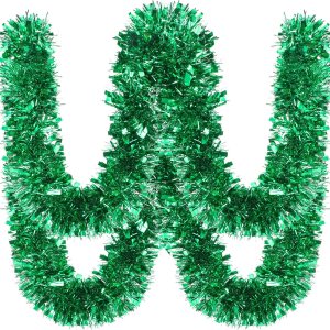 Guirnalda de oropel de Navidad de 59 pies con torsión metálica, guirnalda colgante brillante para árbol de Navidad, suministros de fiesta, Guirnalda de oropel de Navidad de 59 pies con torsión metálica, guirnalda colgante brillante para árbol de Navidad, suministros de fiesta,