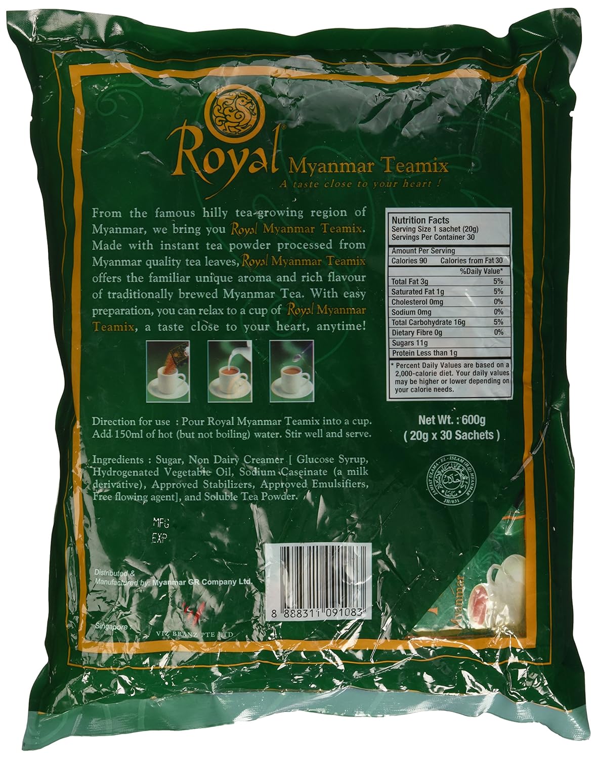 Royal Myanmar Tea Mix (30 paquetes)