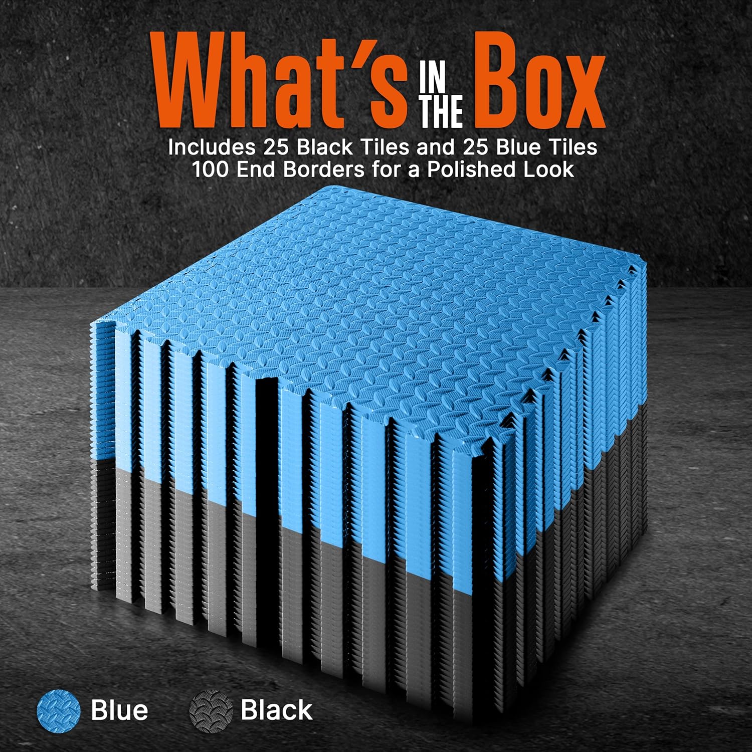 Thick Puzzle Exercise Mat Foam Interlocking Tiles Protect Floors from Gym Equipment Exercise, Durable Non-Skid Texture, Kid Baby Family Safe Easy to