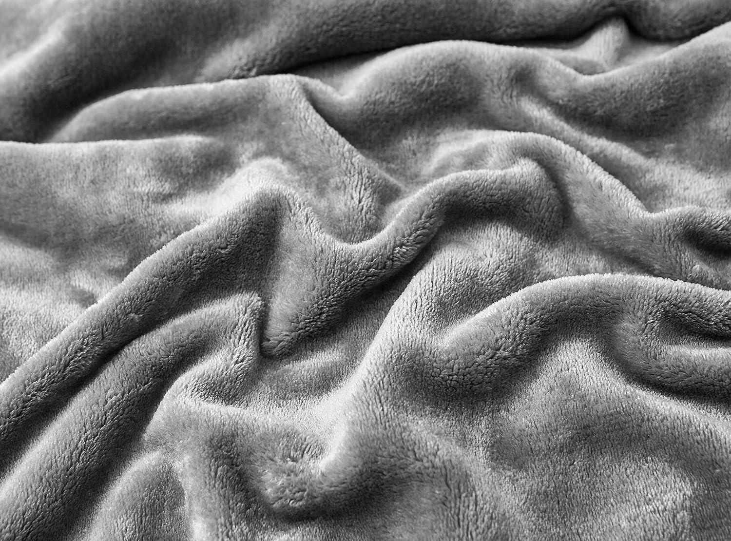 Nautica – Manta individual, ropa de cama de forro polar de felpa súper suave, decoración cálida y acogedora para el hogar (gris sólido, individual)