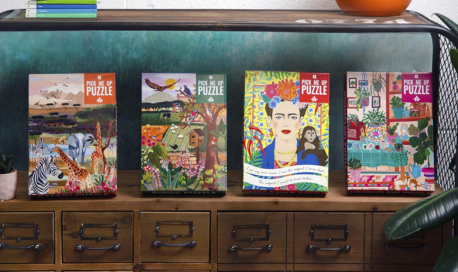 Talking Tables Frida Kahlo – Rompecabezas de 1000 piezas con póster a juego y hoja de trivia, cita inspiradora para mujer, diseño ilustrado